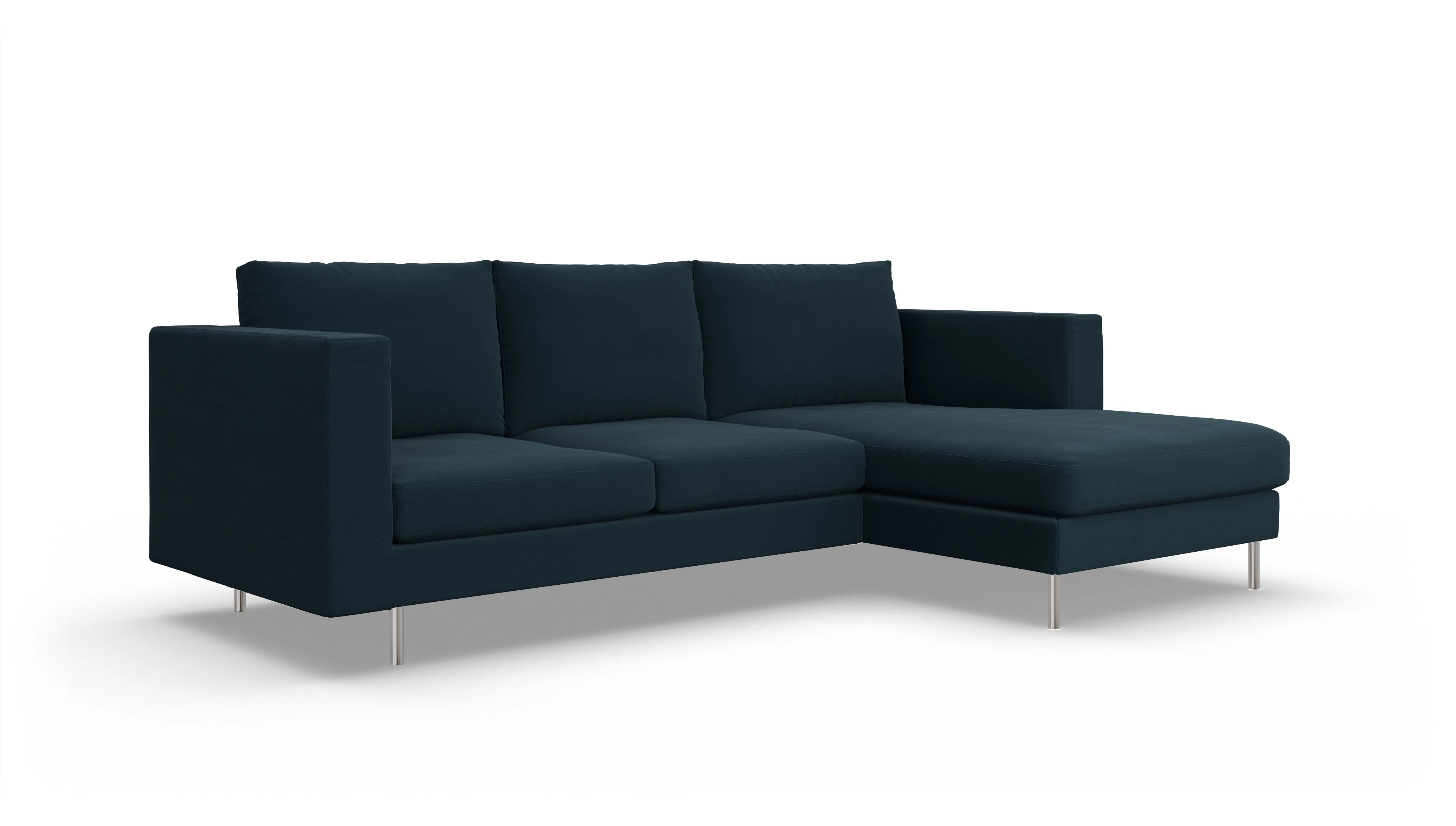 Ansicht des Produktes Silea Sofa mit Rec rechts in Stoff blau
