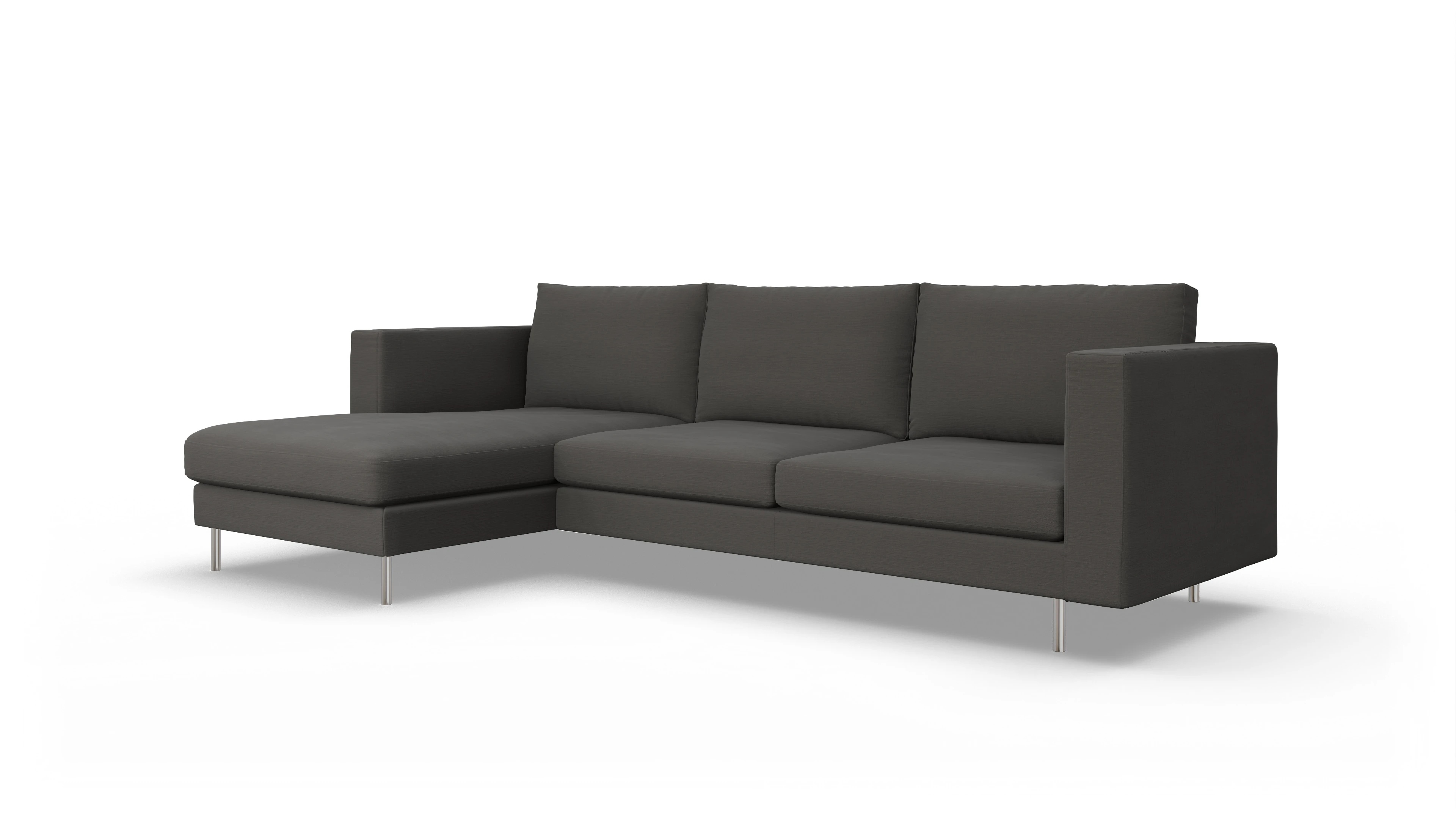 Ansicht des Produktes Silea Sofa mit Rec links in Stoff grau