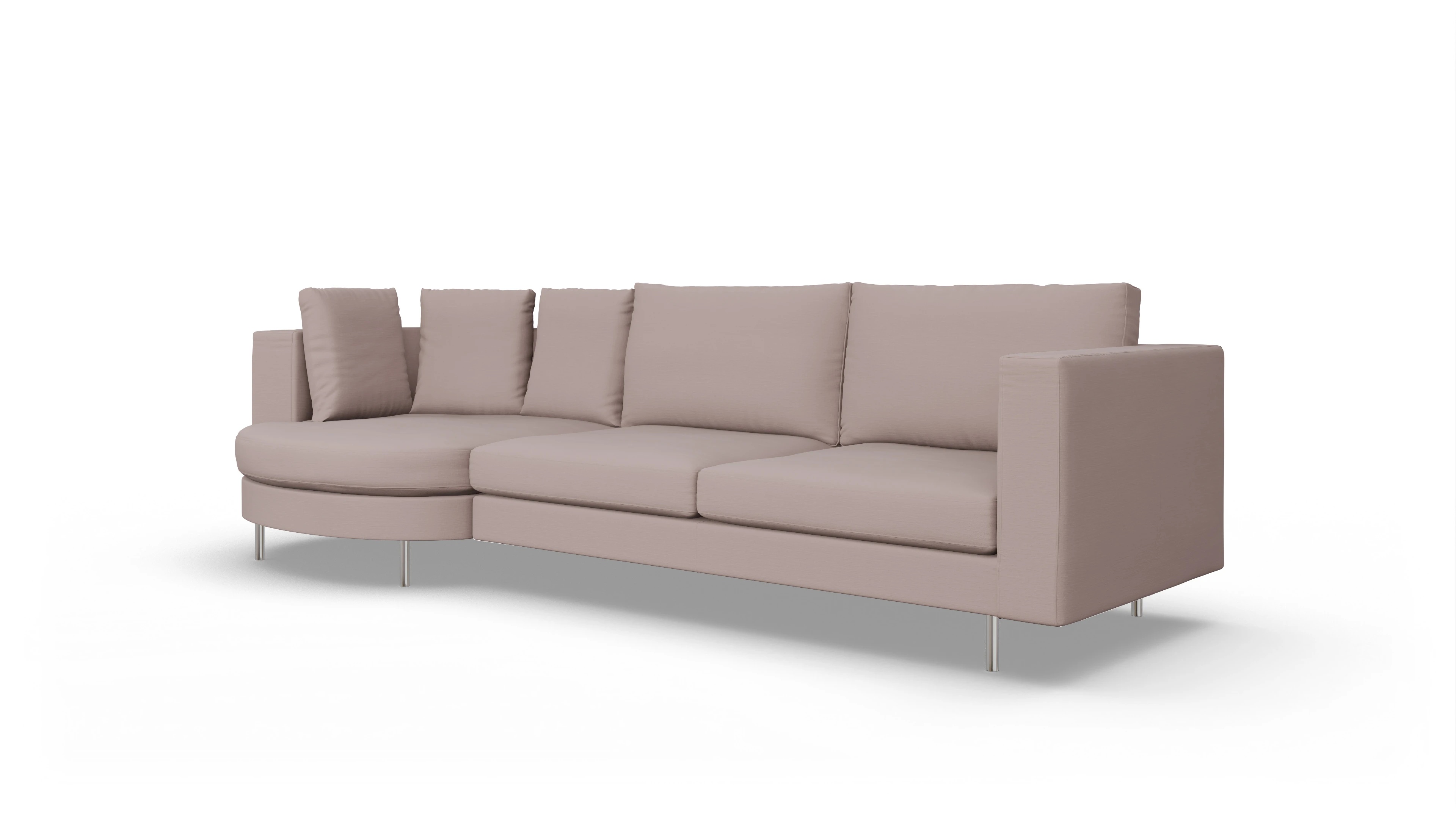 Ansicht des Produktes Silea Sofa mit Rec rechts in Stoff beige