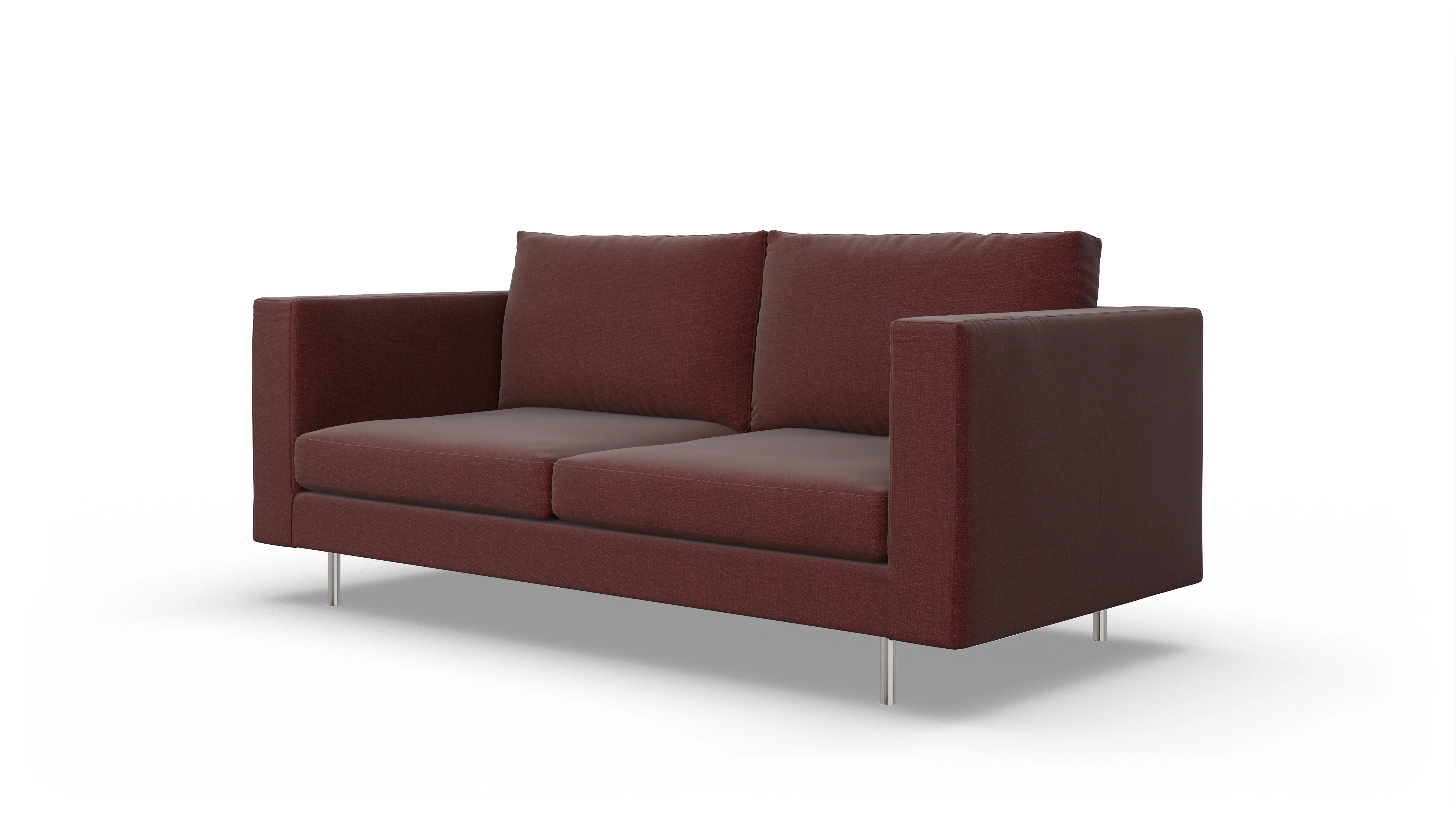 Design-Sofa Silea Ansicht des Produktes Silea 3-Sitzer in Stoff rot