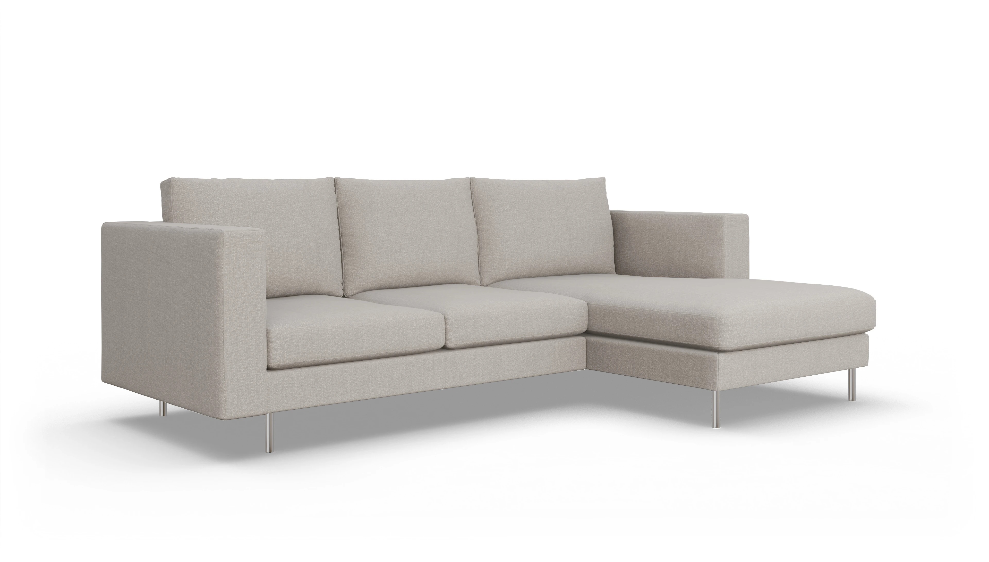 Ansicht des Produktes Silea Sofa mit Rec rechts in Stoff beige