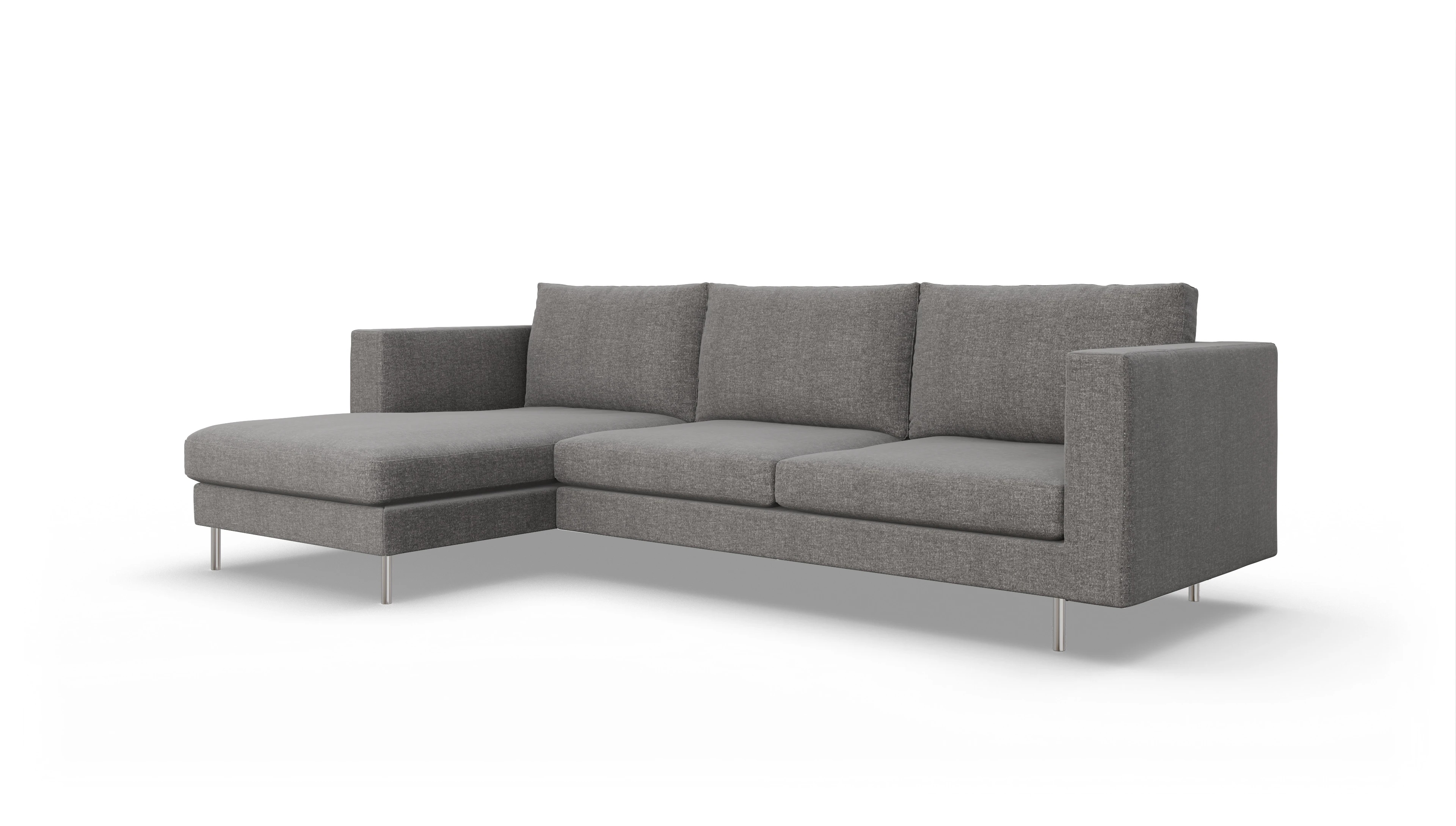 Ansicht des Produktes Silea Sofa mit Rec links in Stoff grau