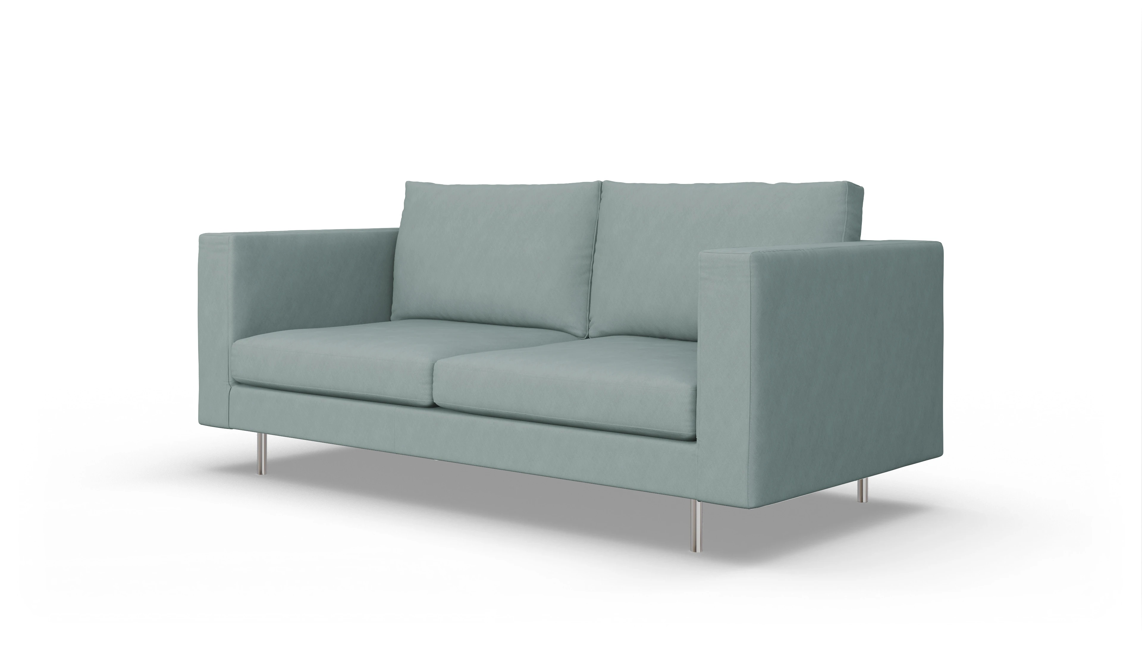 Design-Sofa Silea Ansicht des Produktes Silea 3-Sitzer in Stoff blau