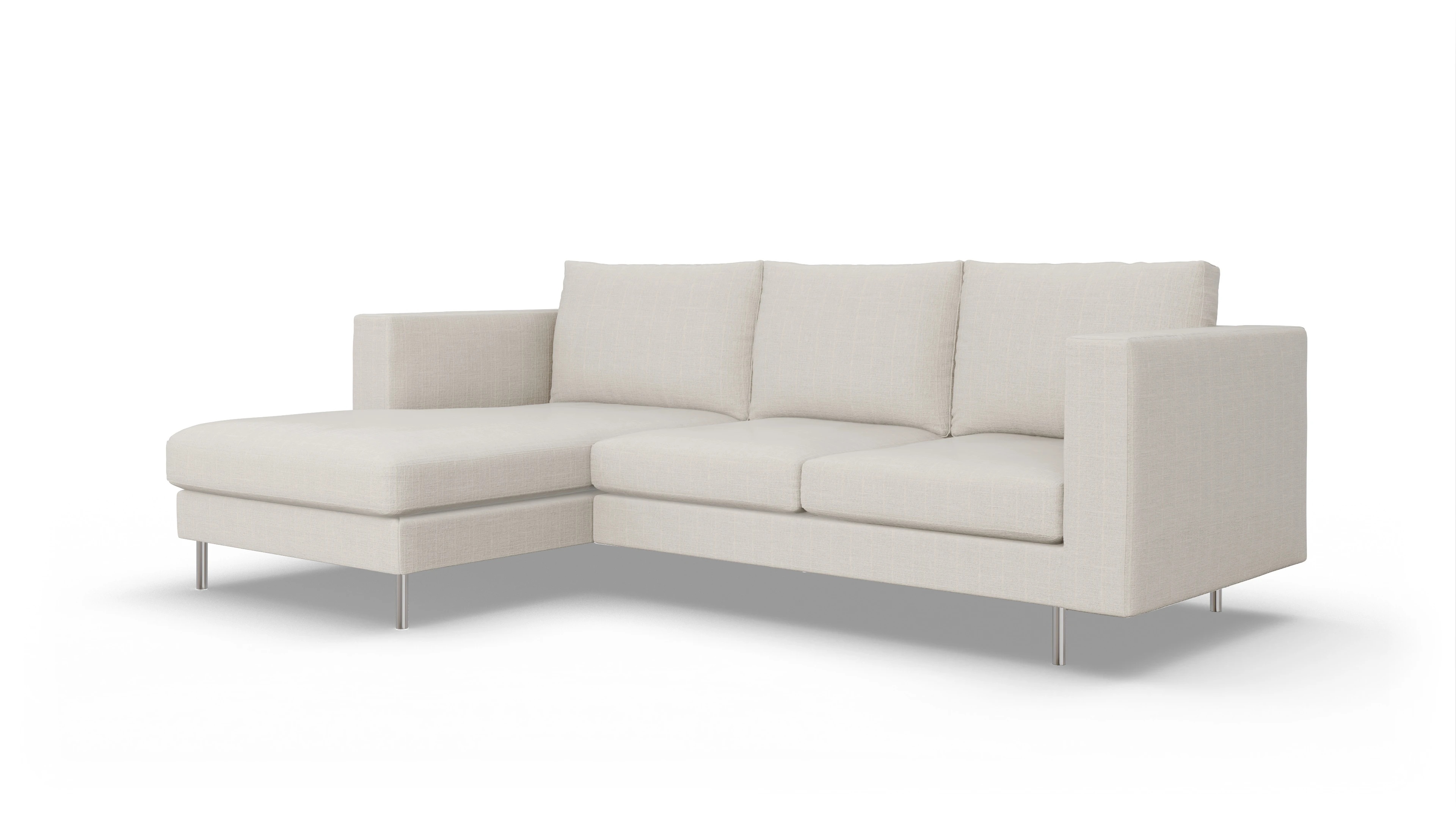 Ansicht des Produktes Silea Sofa mit Rec links in Stoff beige