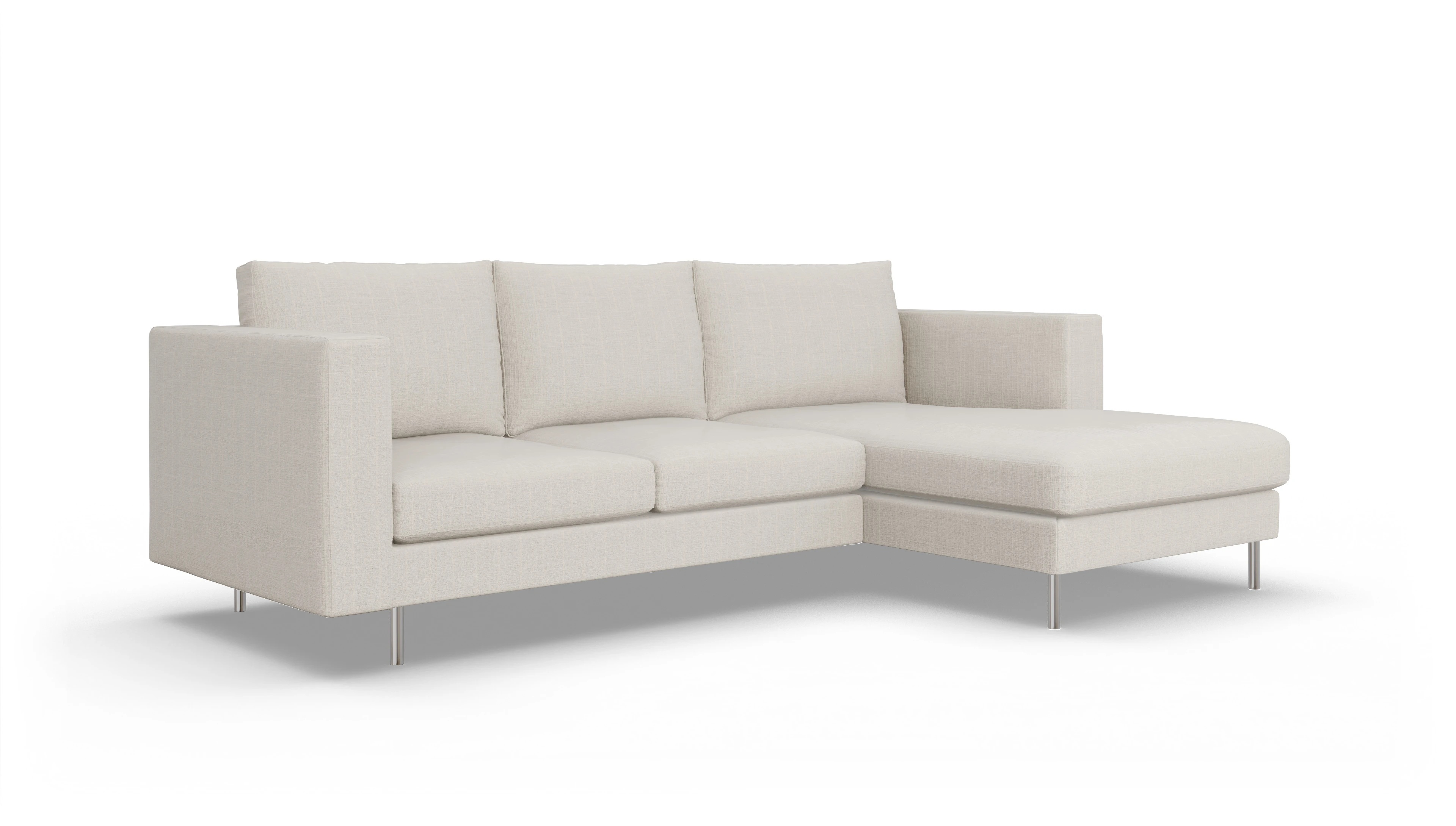 Ansicht des Produktes Silea Sofa mit Rec rechts in Stoff beige