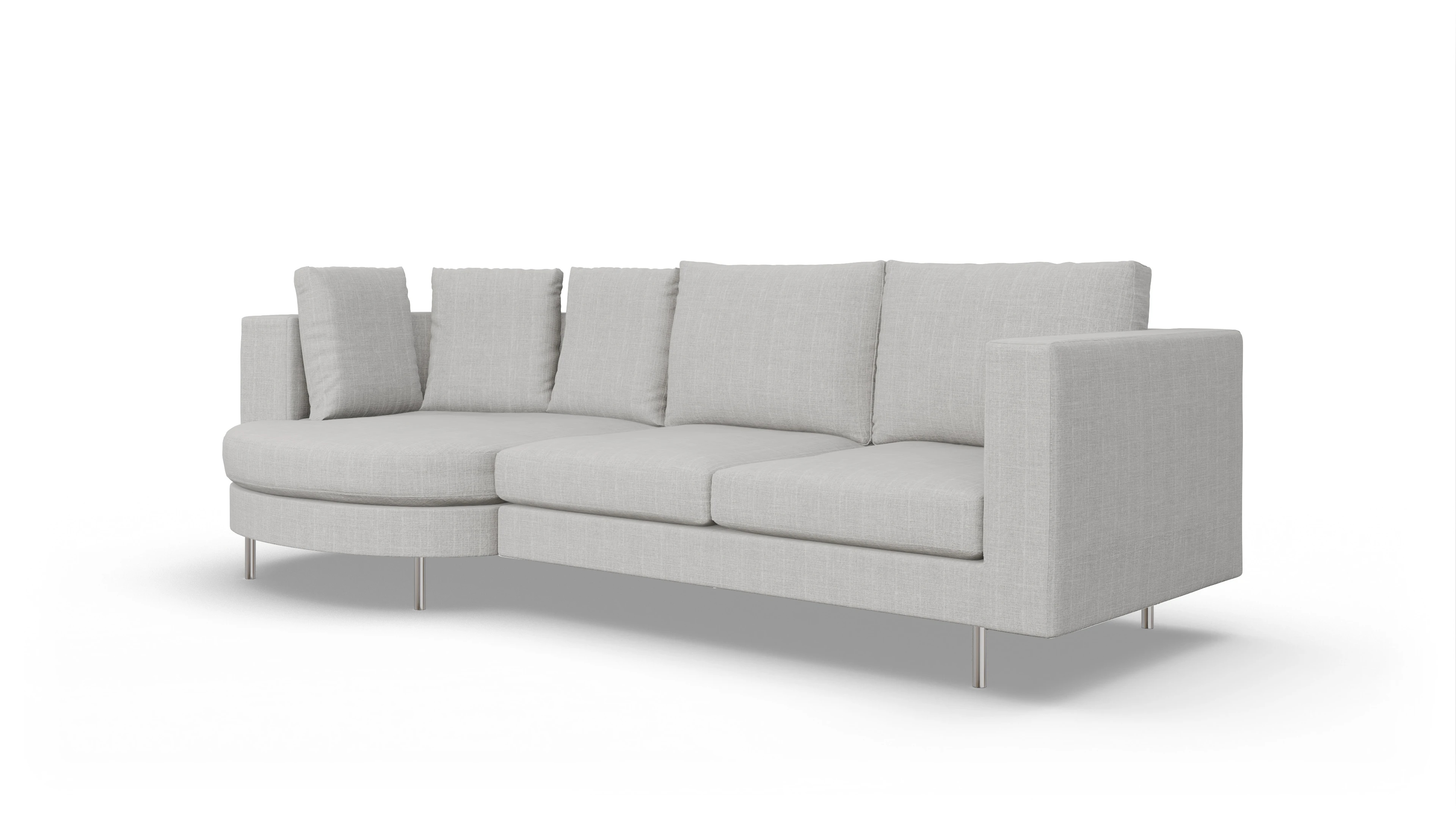 Ansicht des Produktes Silea Sofa mit Rec links in Stoff beige