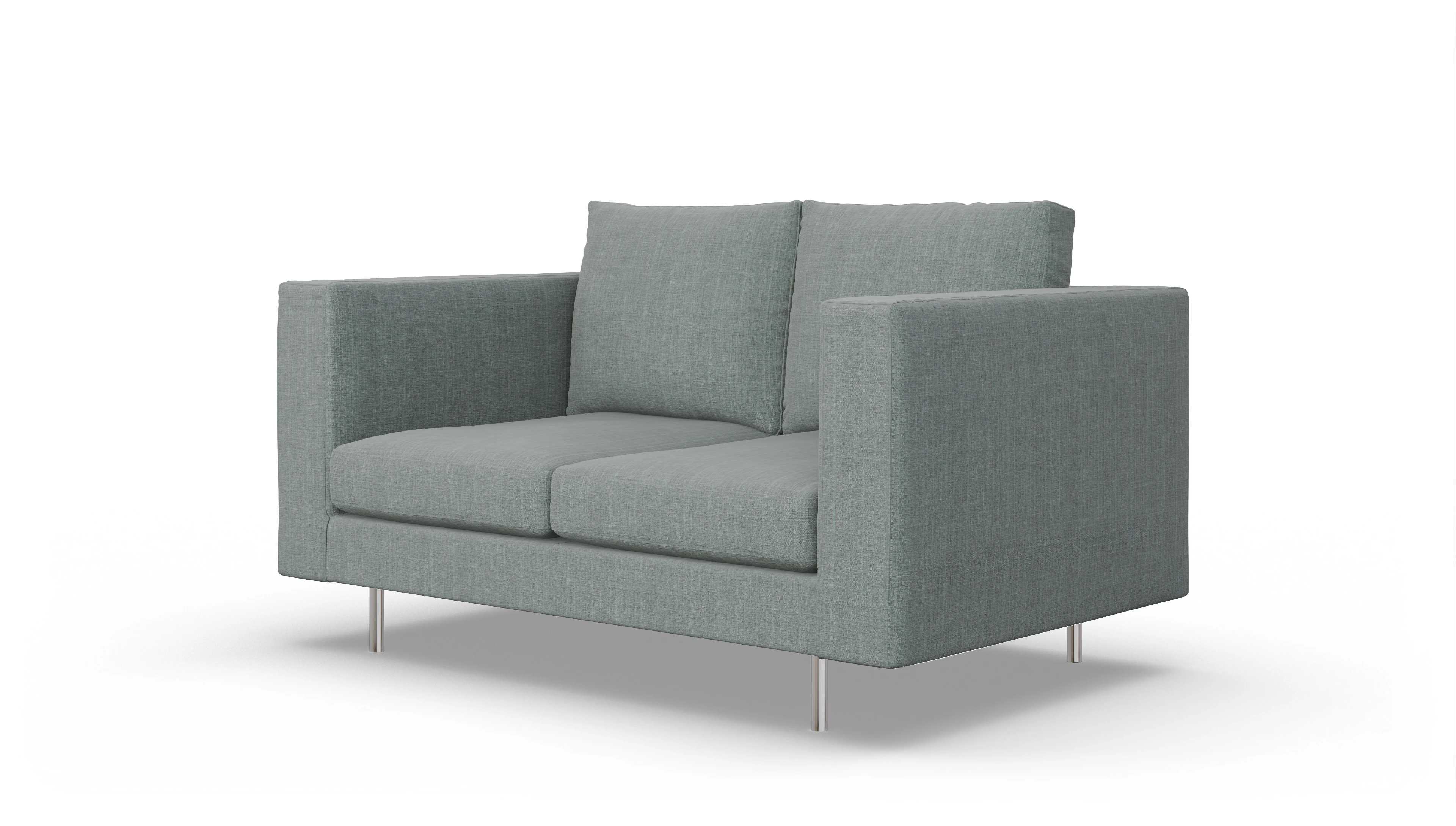 Design-Sofa Silea Ansicht des Produktes Silea 2-Sitzer in Stoff grau