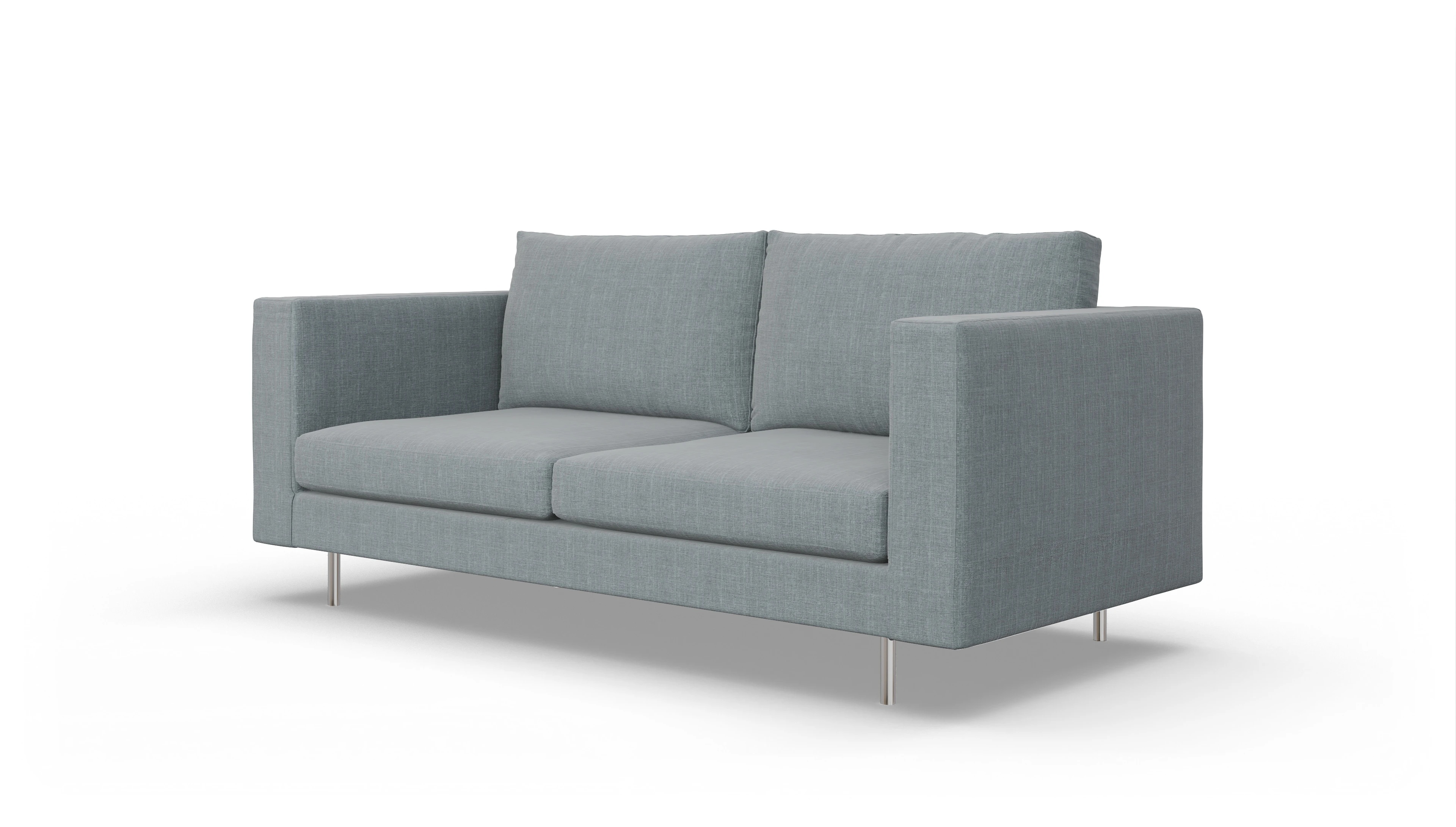 Design-Sofa Silea Ansicht des Produktes Silea 3-Sitzer in Stoff blau