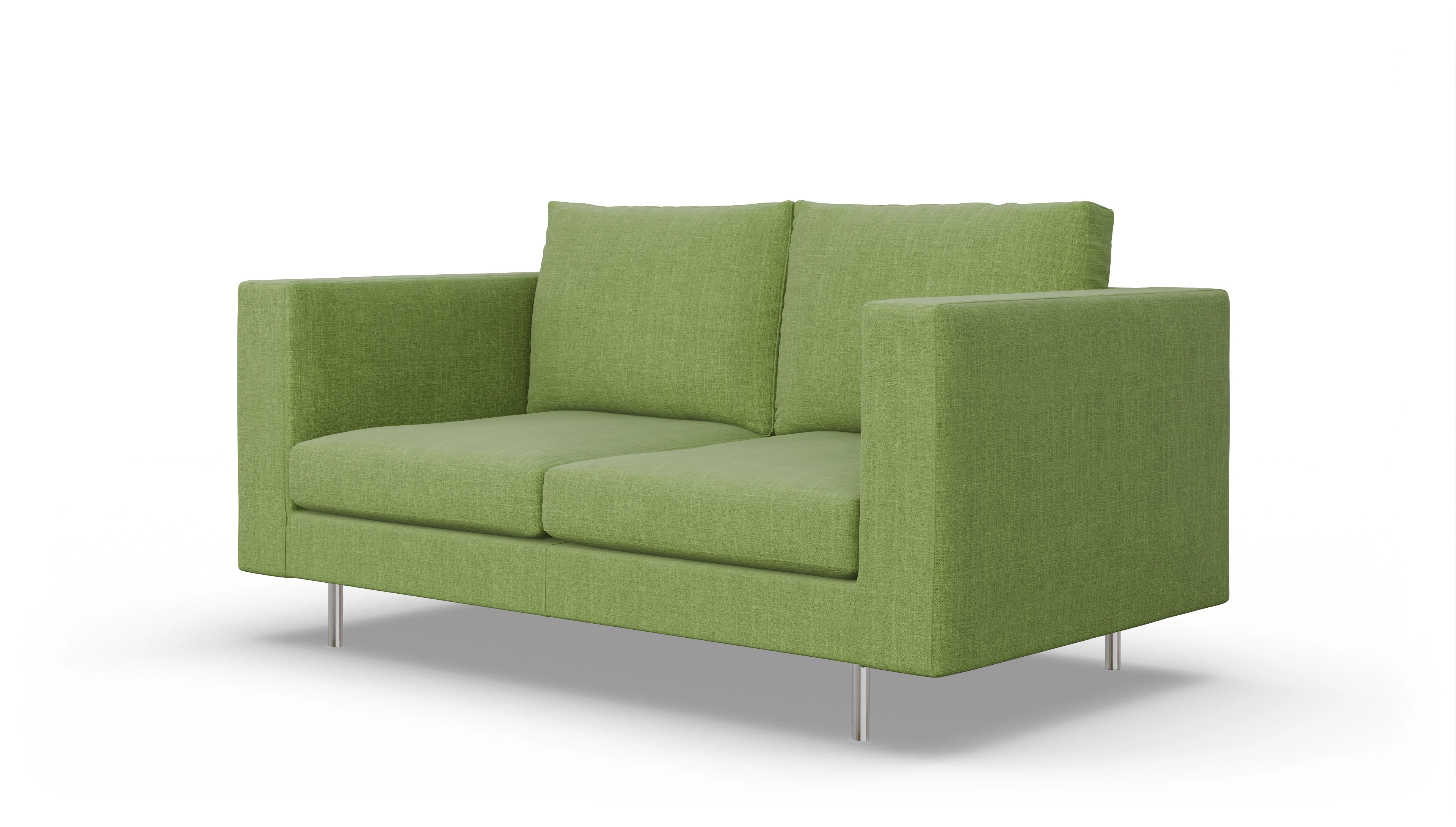 Design-Sofa Silea Ansicht des Produktes Silea 2,5-Sitzer in Stoff grün