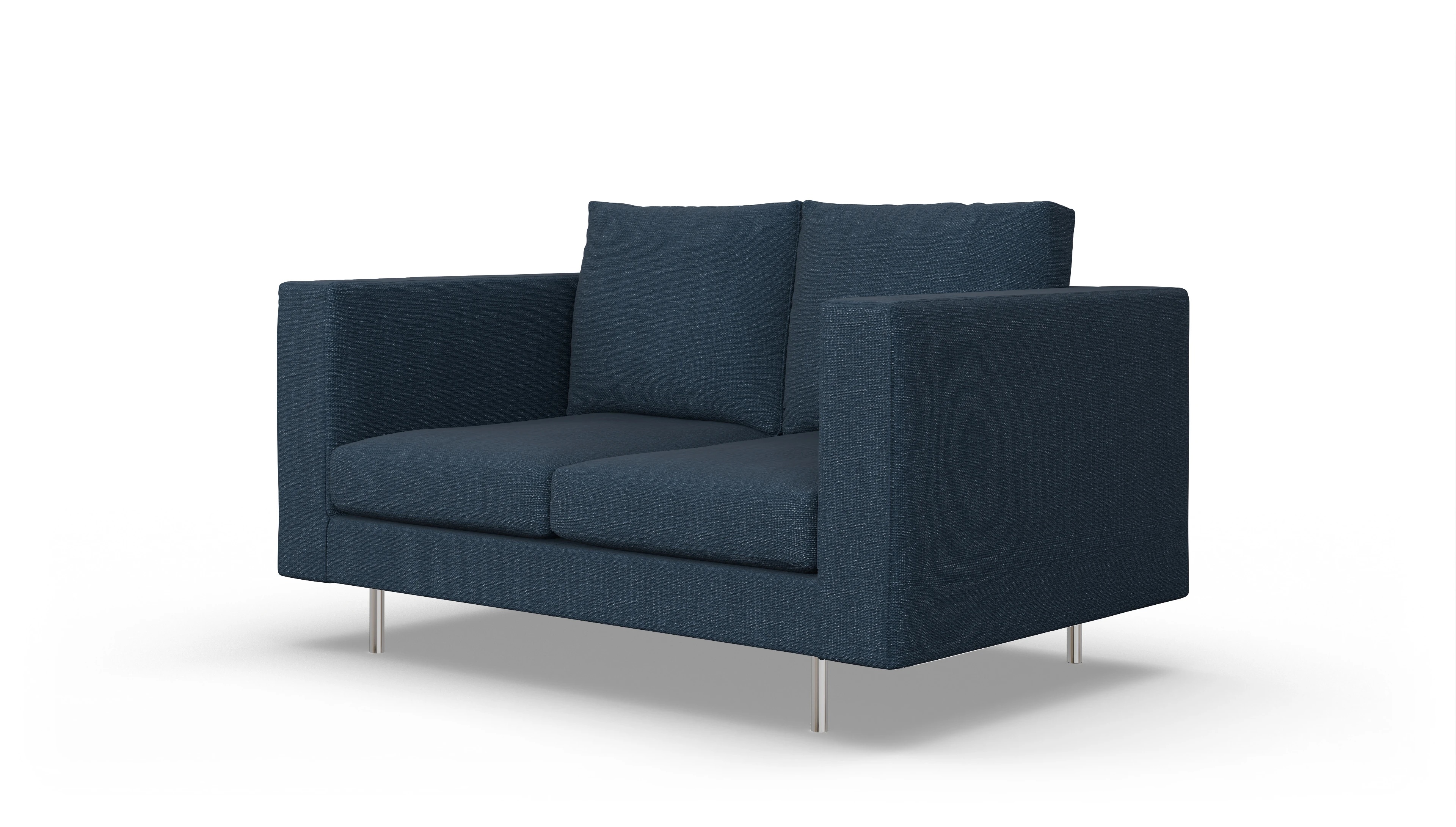 Design-Sofa Silea Ansicht des Produktes Silea 2-Sitzer in Stoff blau