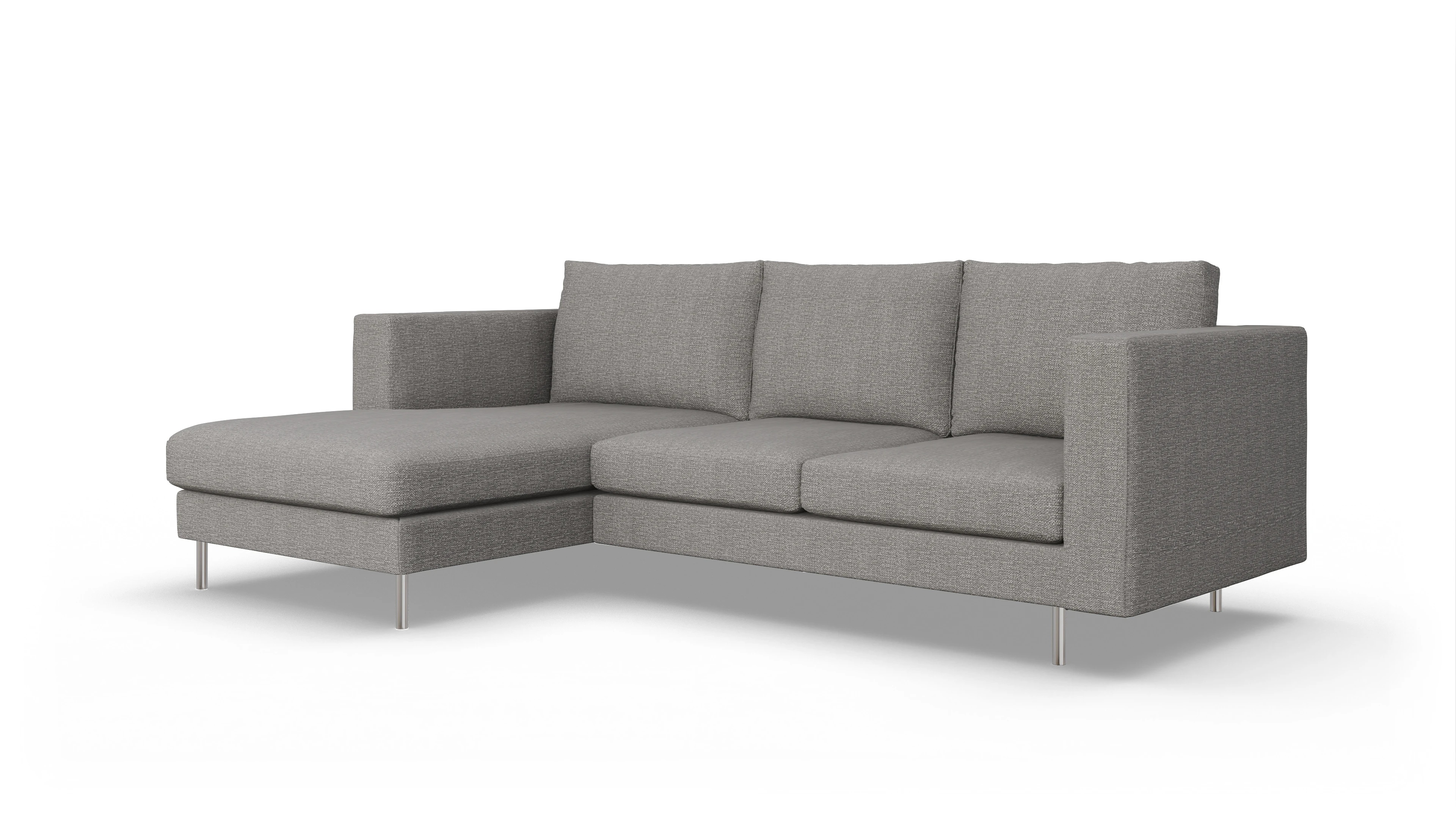 Ansicht des Produktes Silea Sofa mit Rec links in Stoff grau