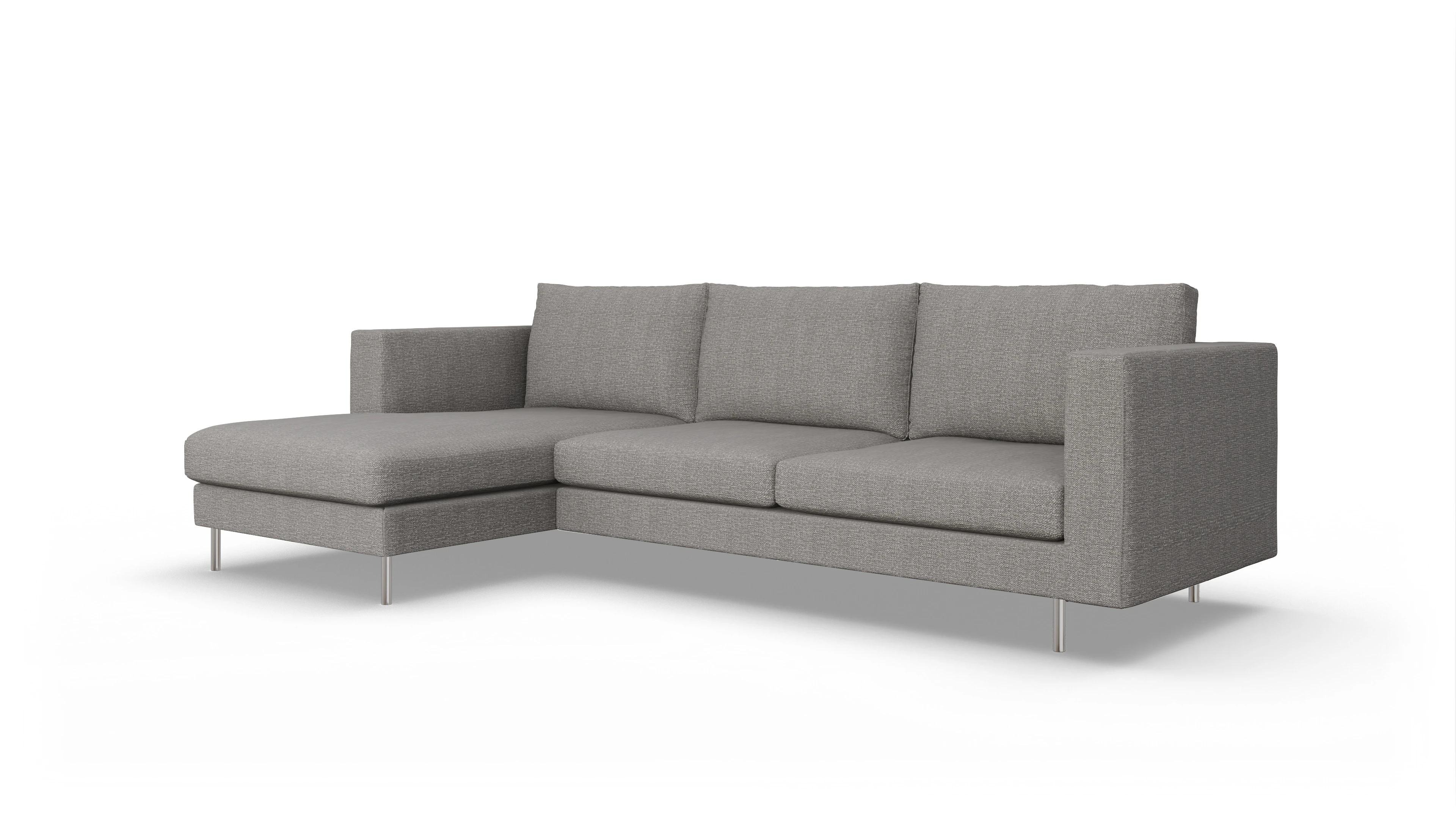 Ansicht des Produktes Silea Sofa mit Rec links in Stoff grau
