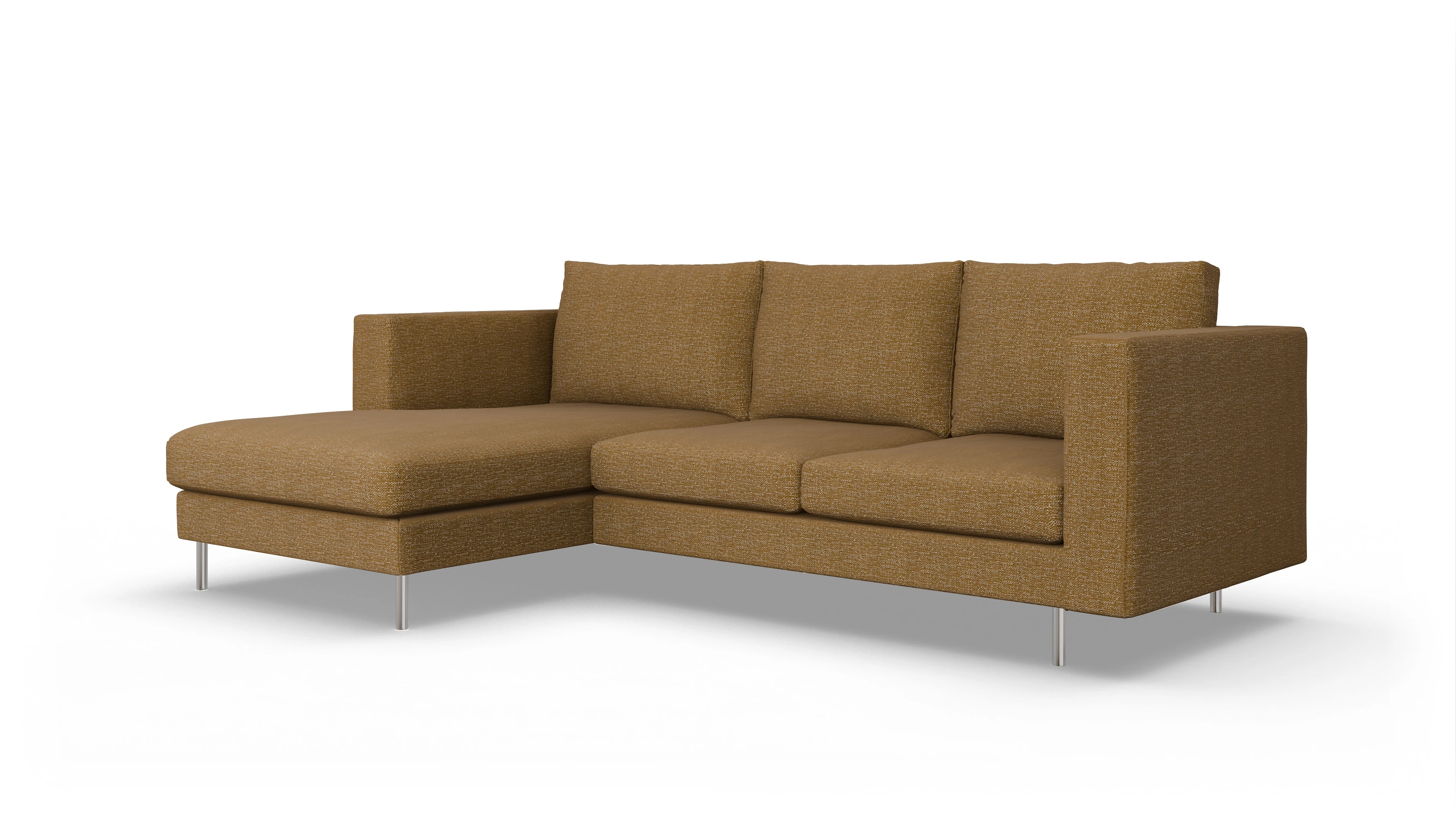 Ansicht des Produktes Silea Sofa mit Rec links in Stoff orange