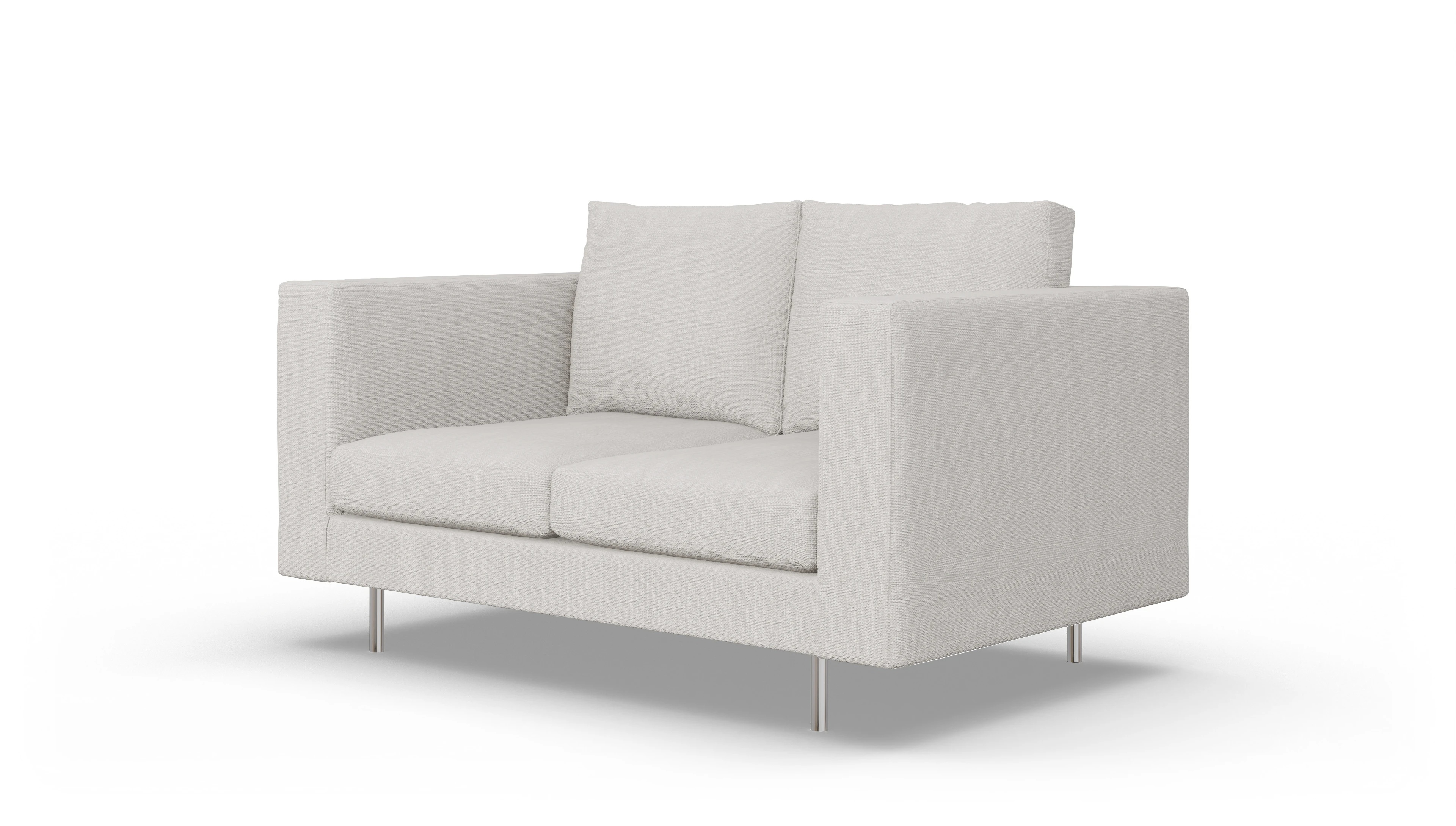 Design-Sofa Silea Ansicht des Produktes Silea 2-Sitzer in Stoff weiß