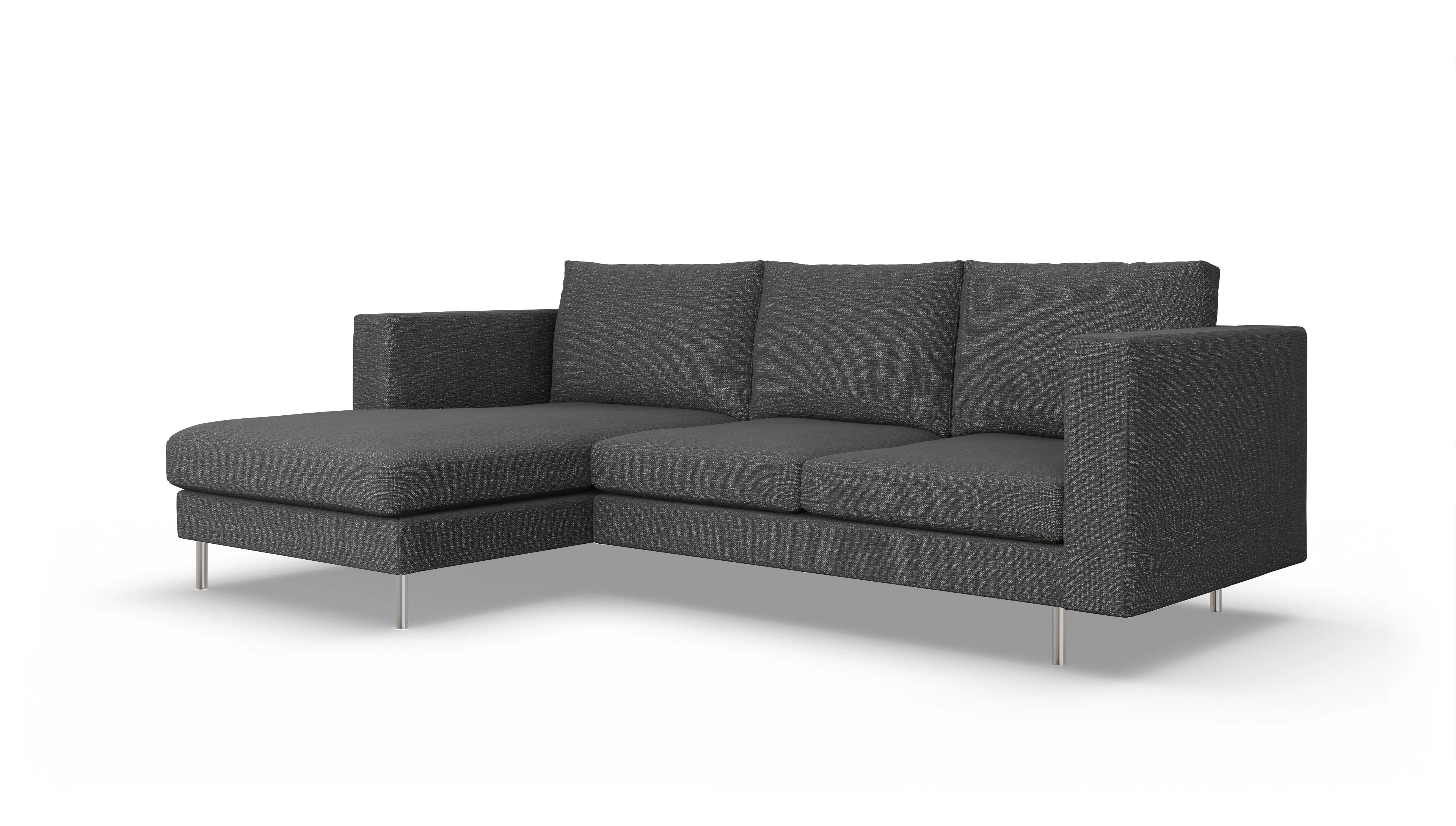 Ansicht des Produktes Silea Sofa mit Rec links in Stoff grau