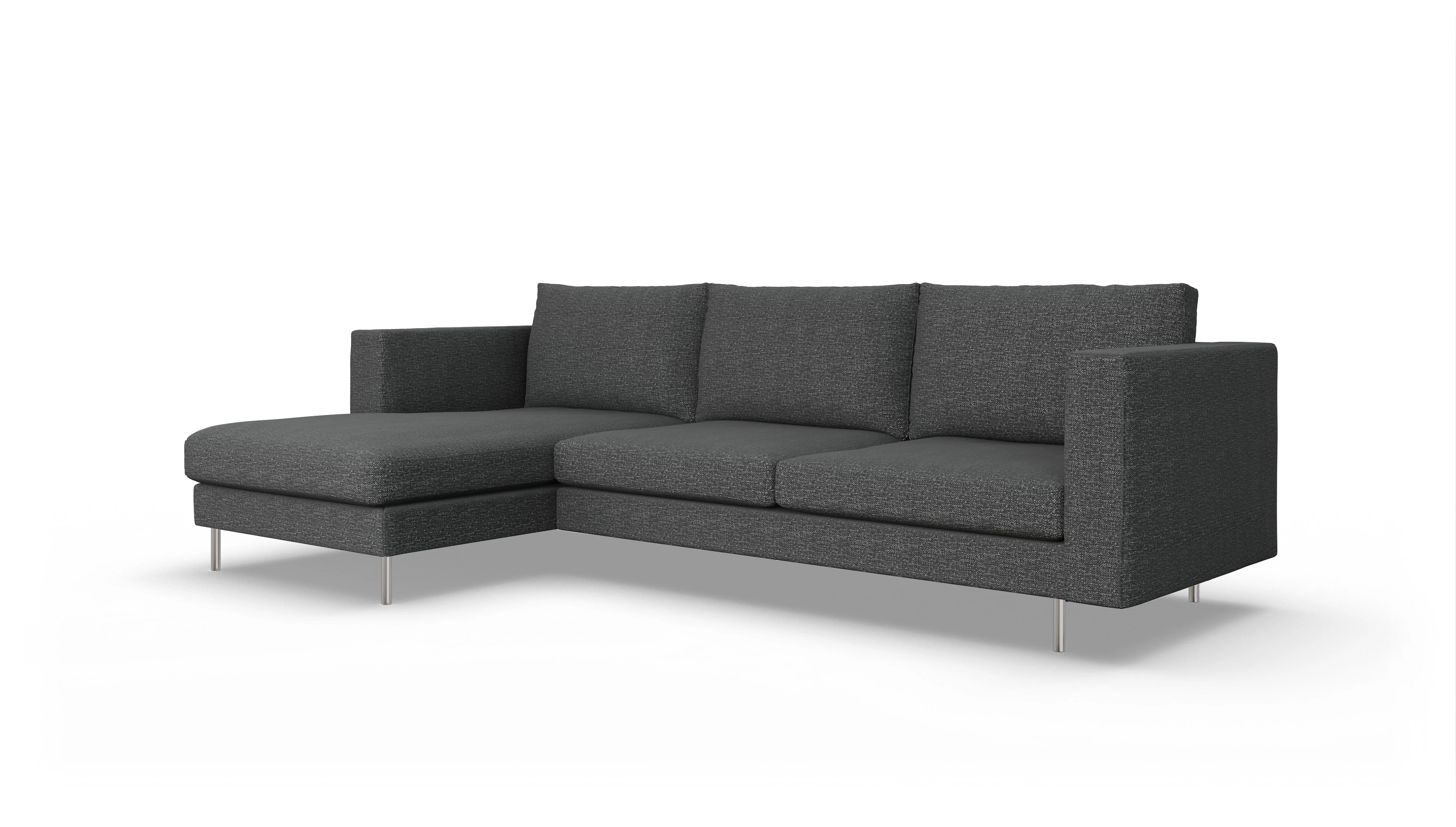 Ansicht des Produktes Silea Sofa mit Rec links in Stoff grau