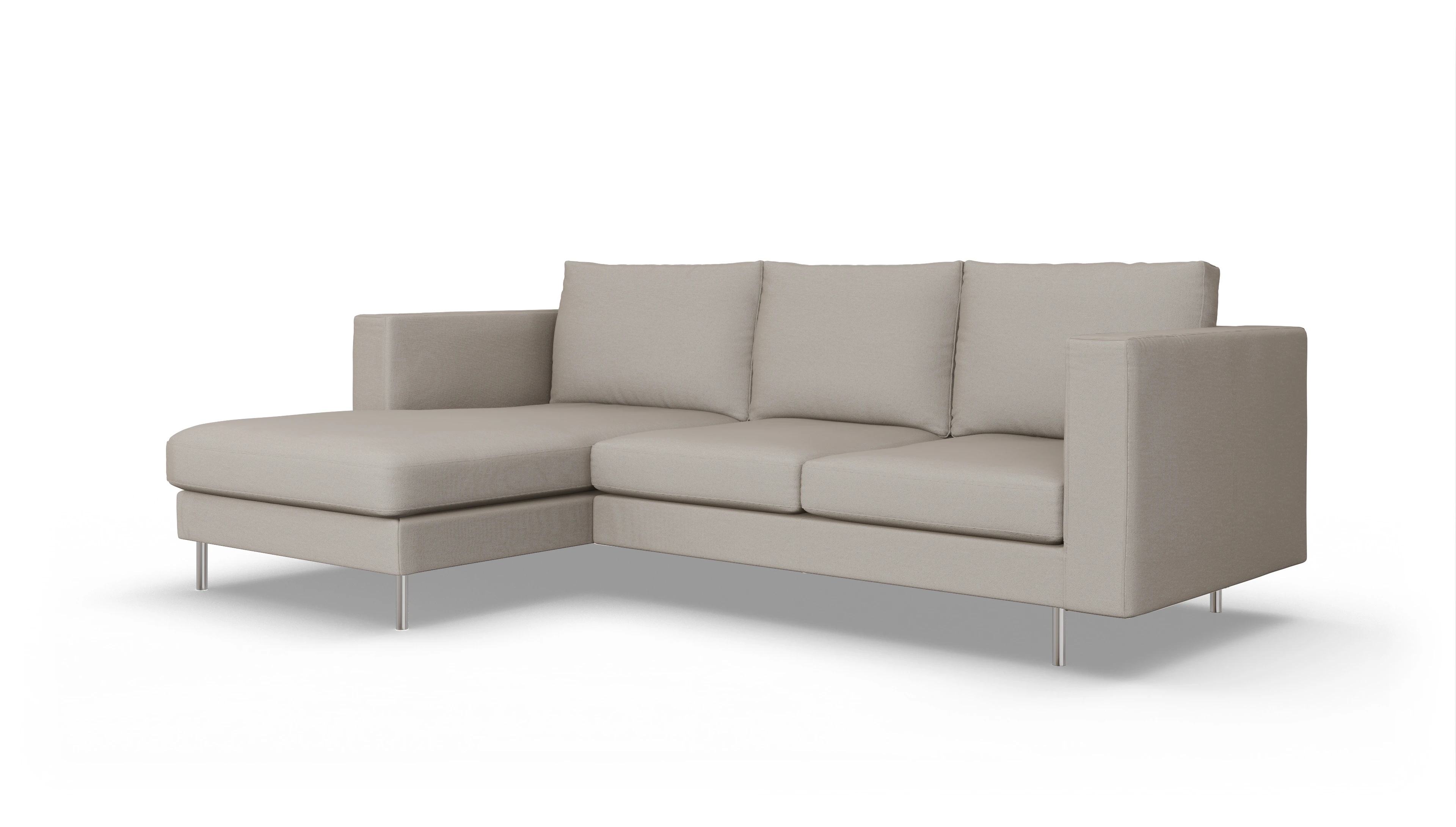Ansicht des Produktes Silea Sofa mit Rec links in Stoff beige