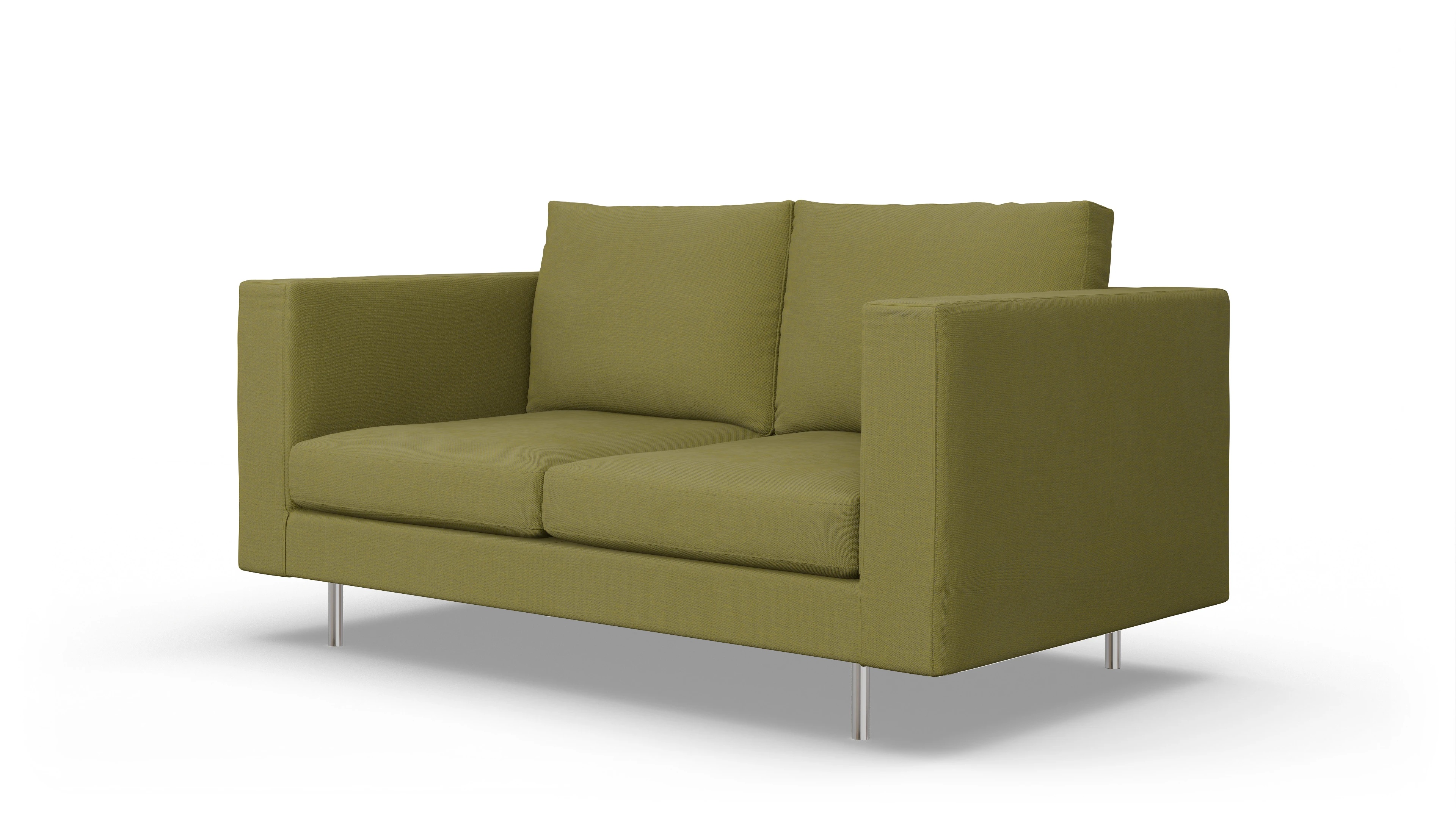Design-Sofa Silea Ansicht des Produktes Silea 2,5-Sitzer in Stoff grün