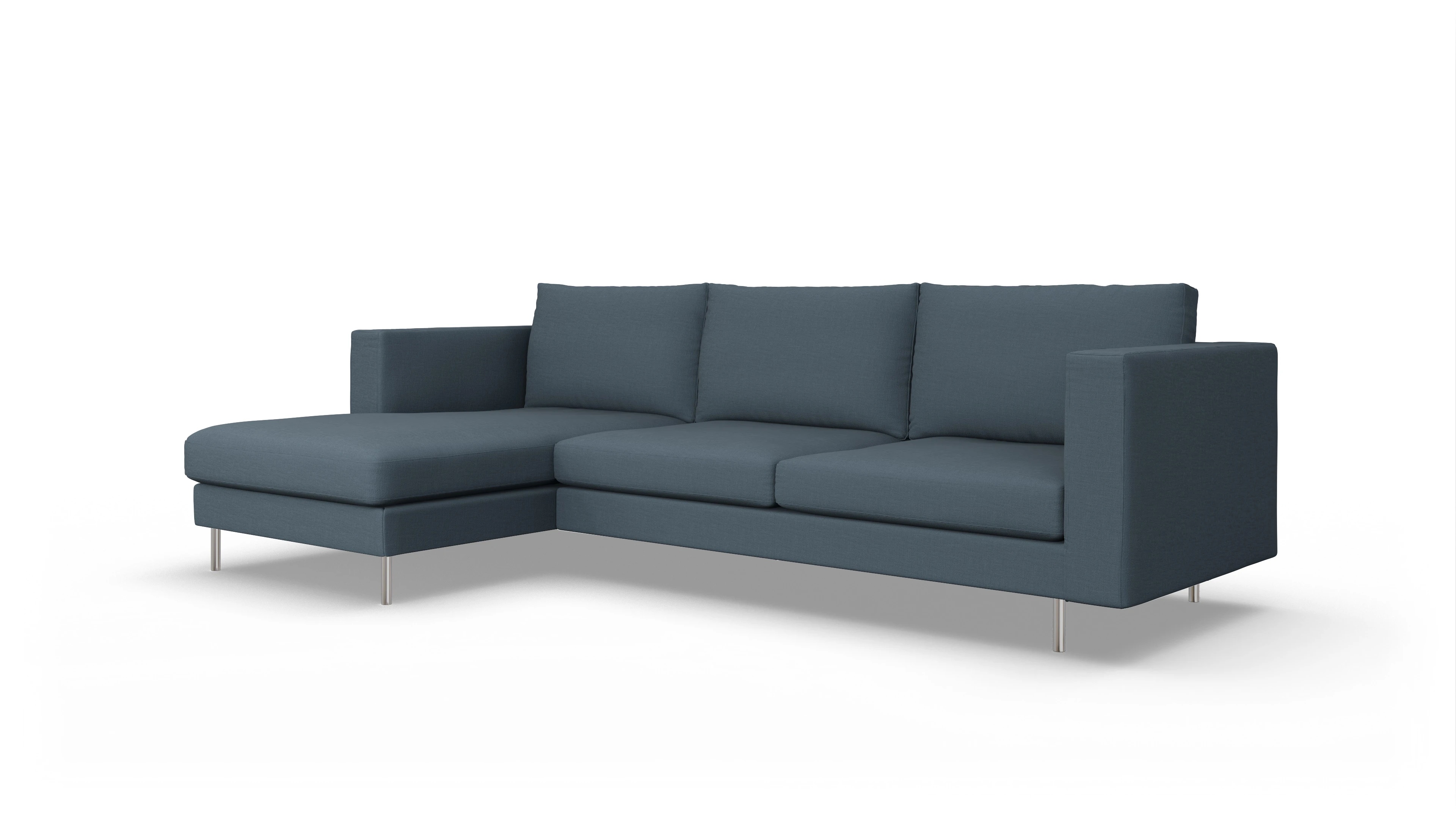 Ansicht des Produktes Silea Sofa mit Rec links in Stoff blau