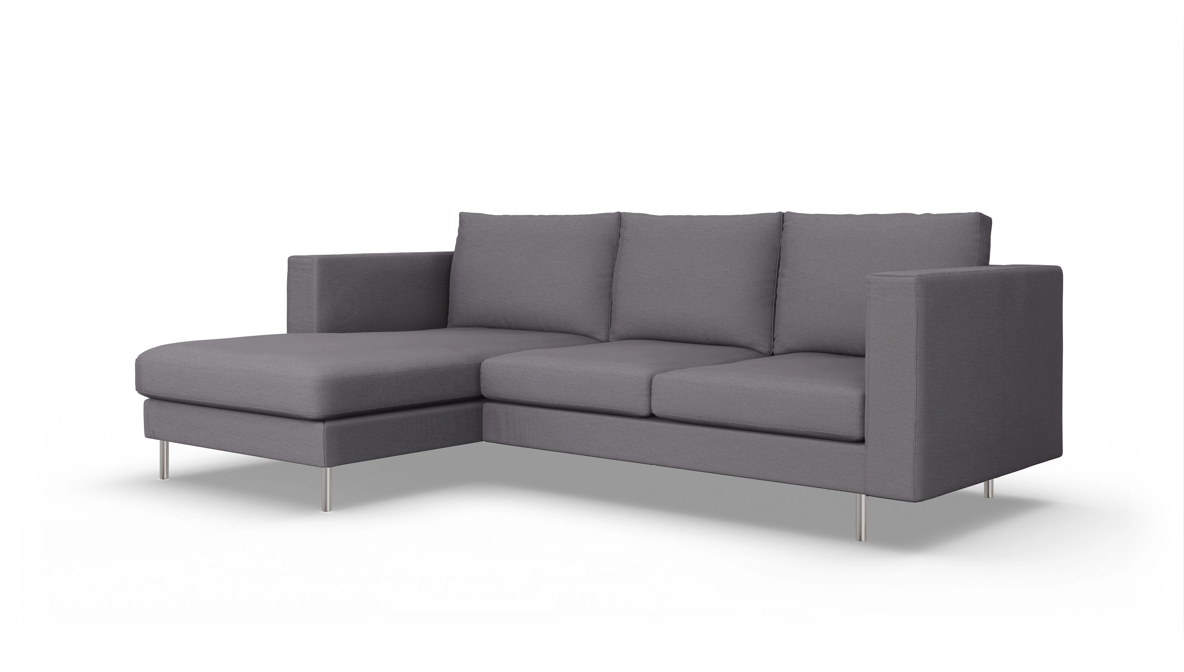 Ansicht des Produktes Silea Sofa mit Rec links in Stoff rot