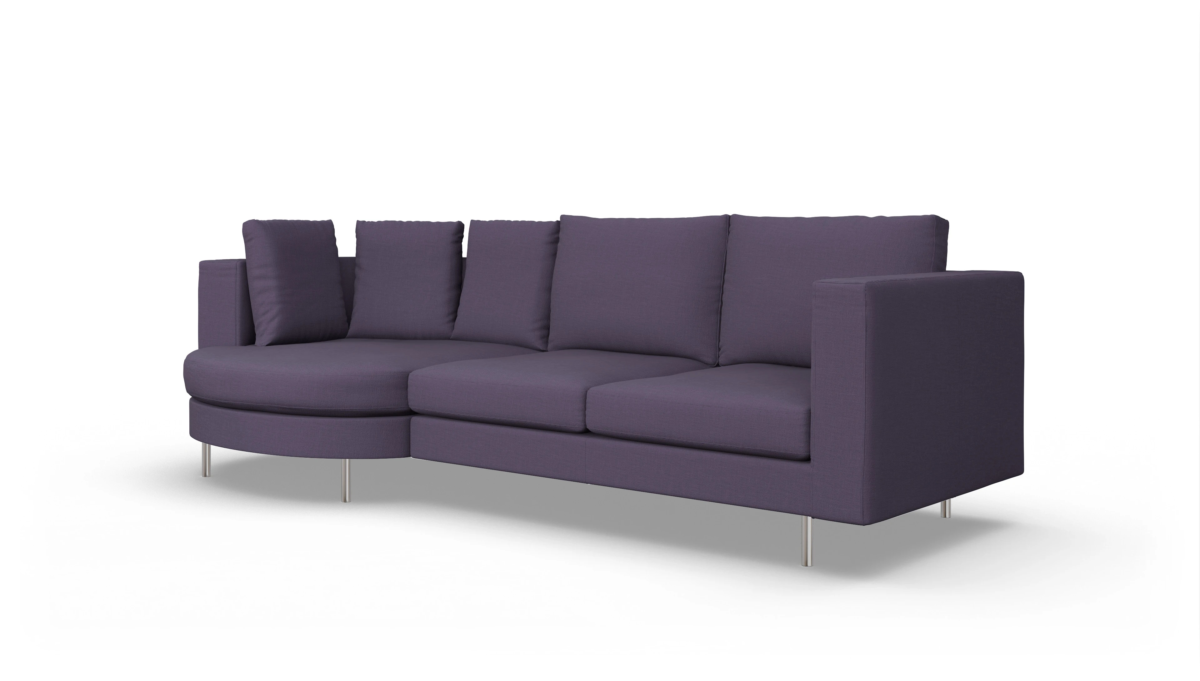 Ansicht des Produktes Silea Sofa mit Rec links in Stoff blau