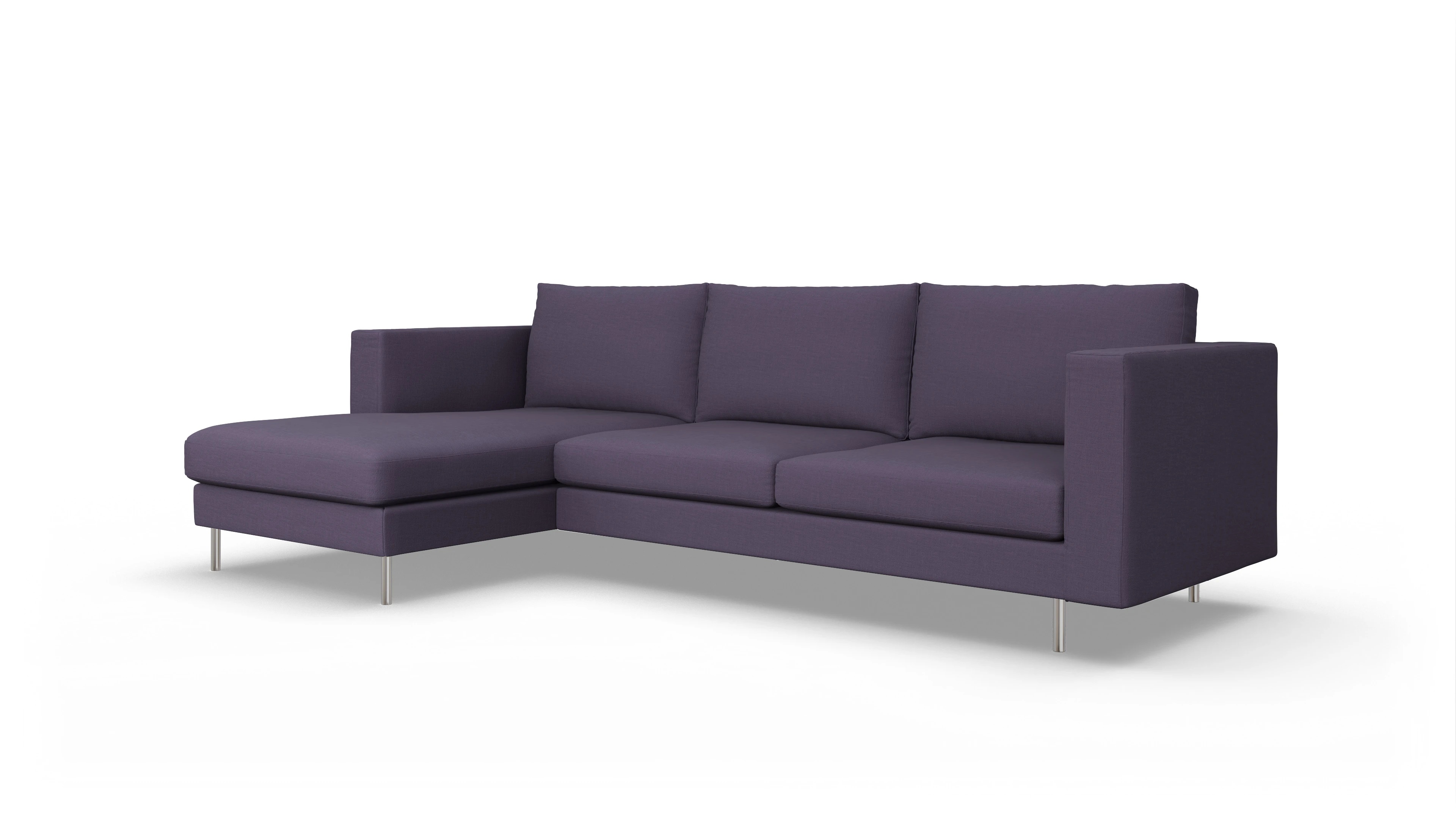Ansicht des Produktes Silea Sofa mit Rec links in Stoff blau