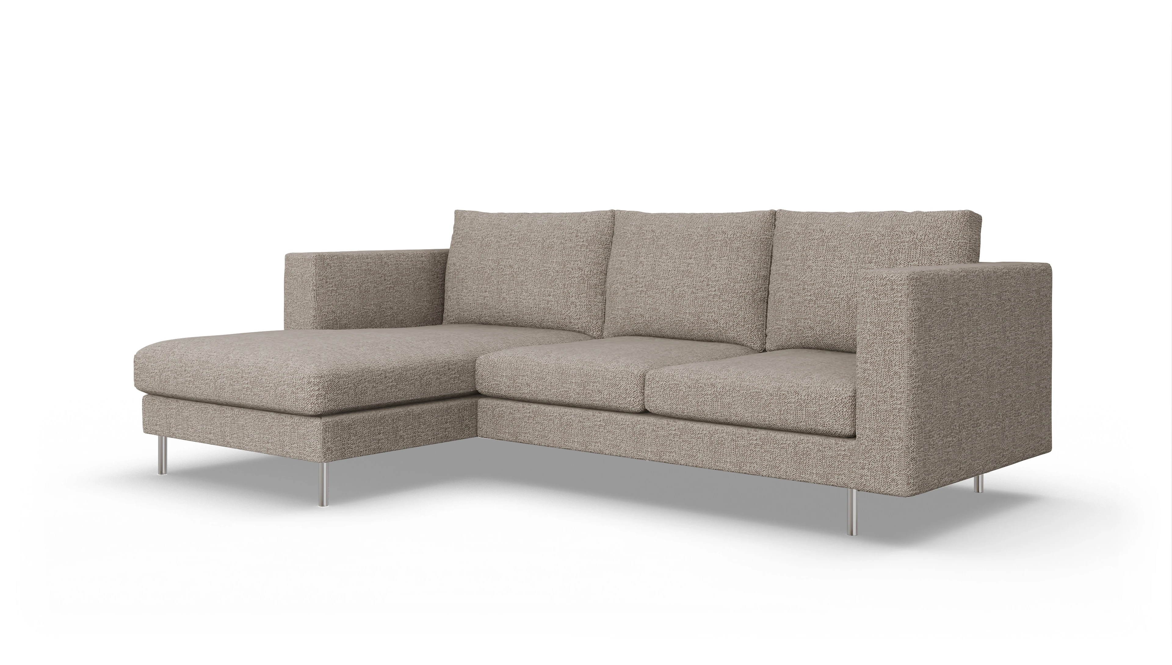 Ansicht des Produktes Silea Sofa mit Rec links in Stoff beige