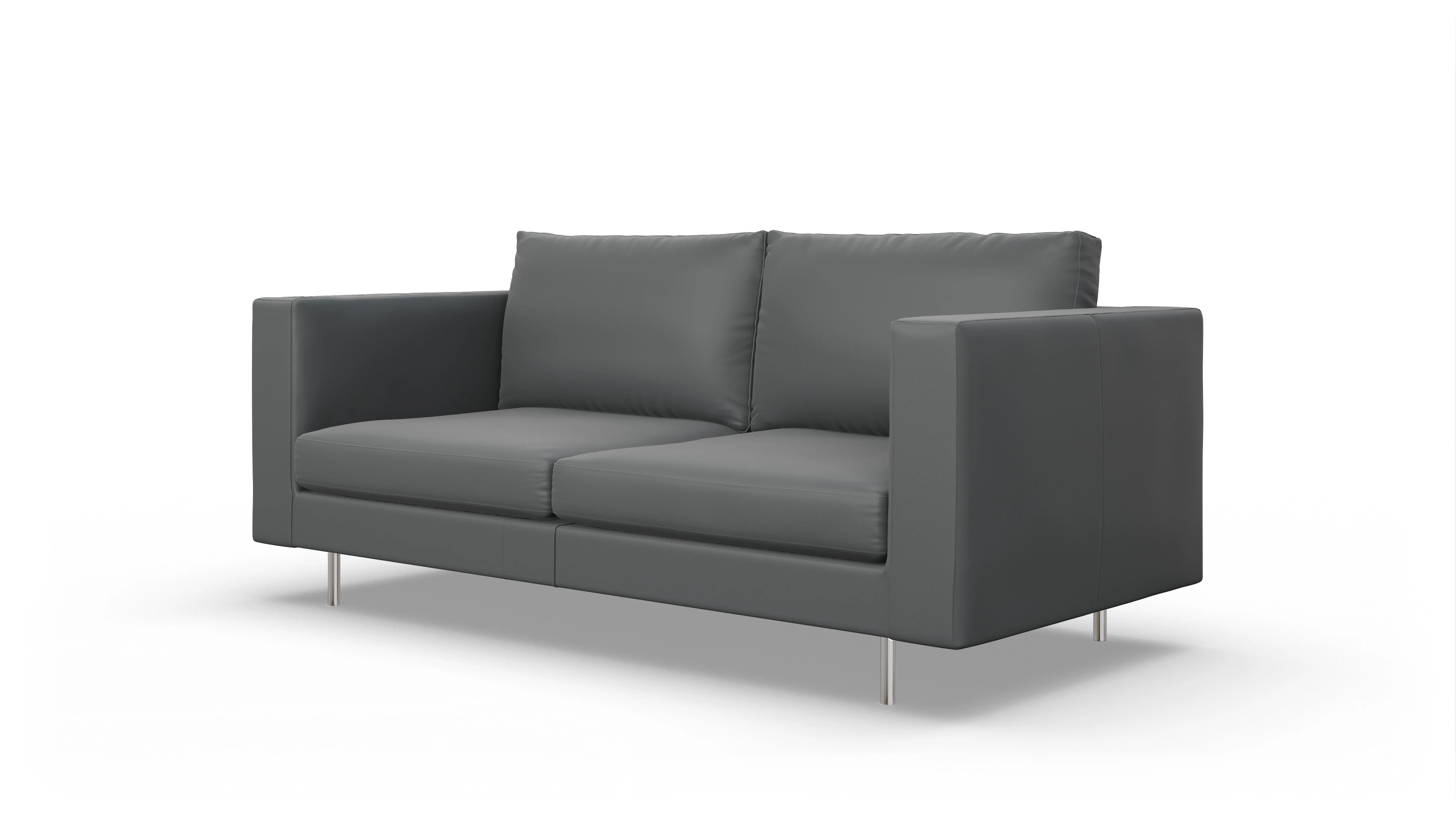 Ansicht des Produktes Silea 3-Sitzer in Leder grau