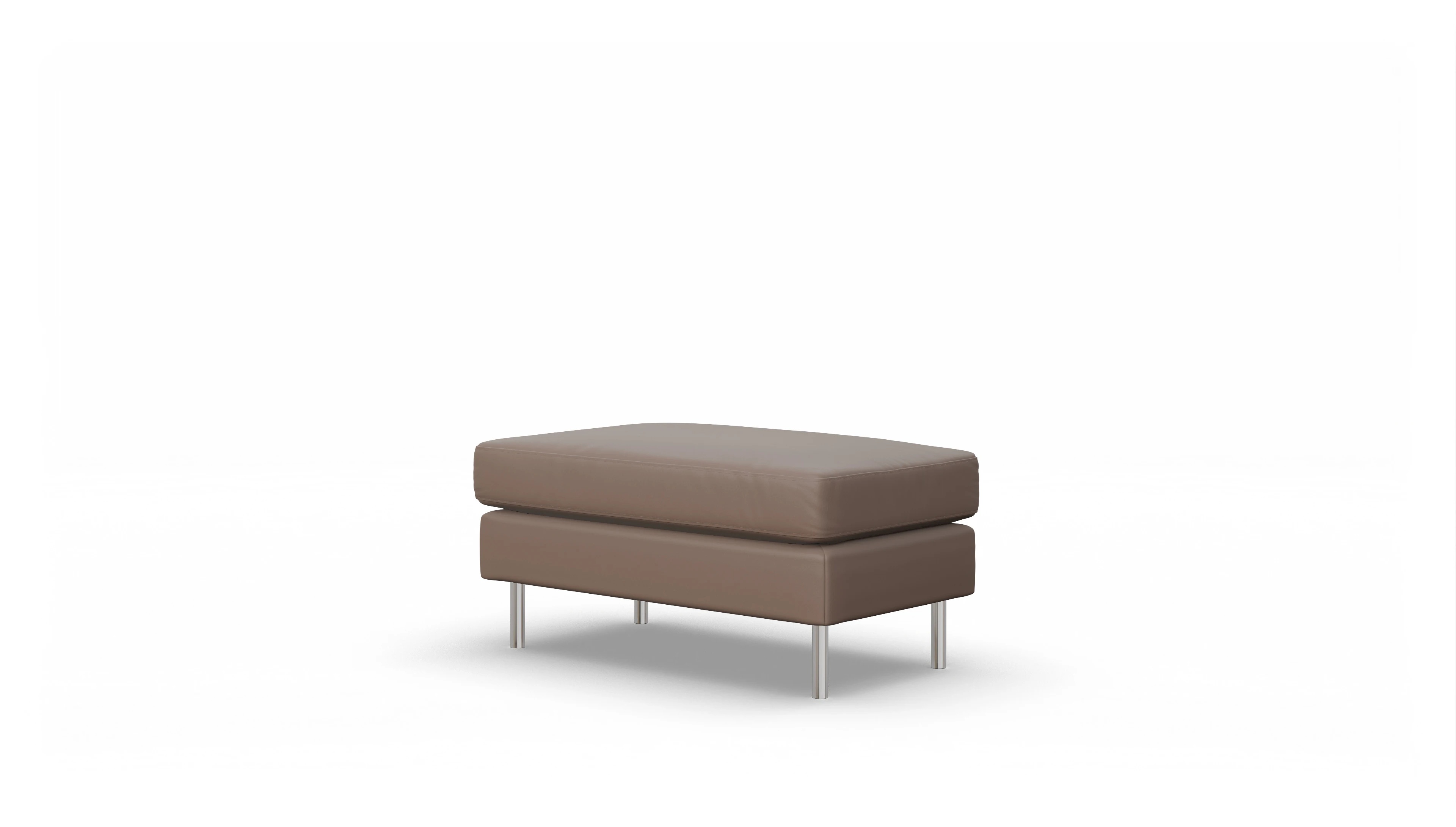 Ansicht des Produktes Silea Hocker in Leder braun