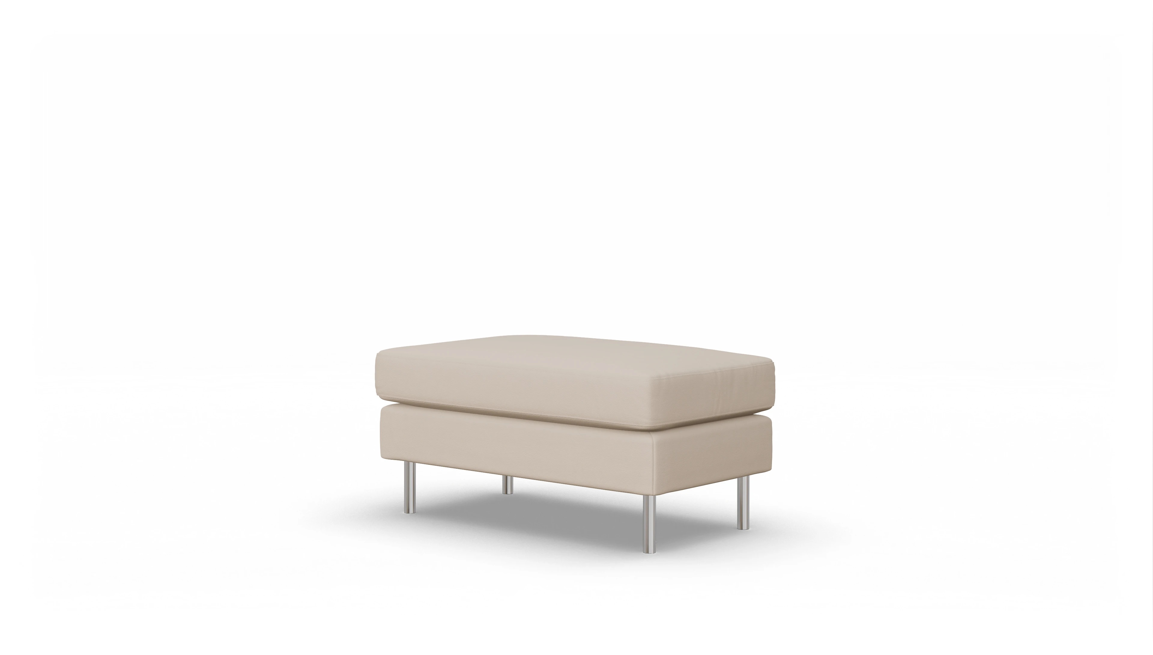 Ansicht des Produktes Silea Hocker in Leder beige