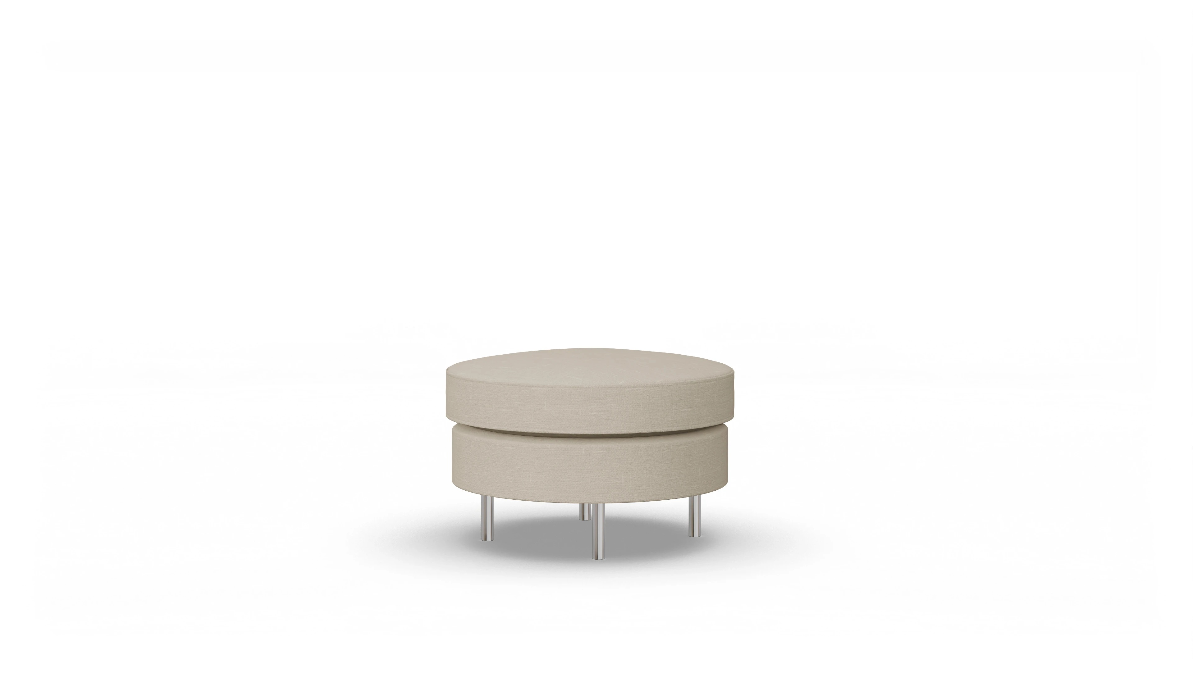 Ansicht des Produktes Silea Hocker in Stoff beige