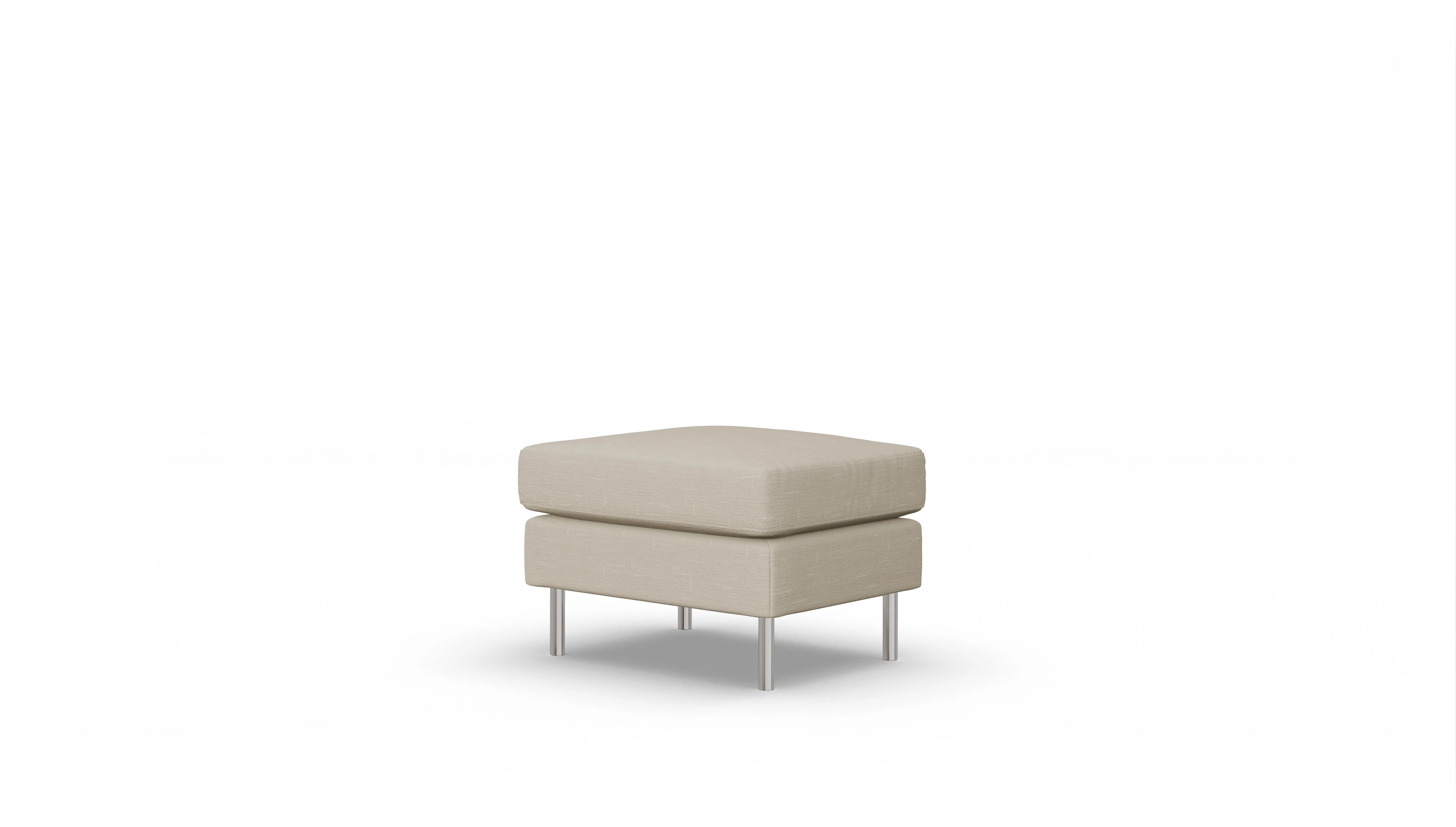 Ansicht des Produktes Silea Hocker in Stoff beige