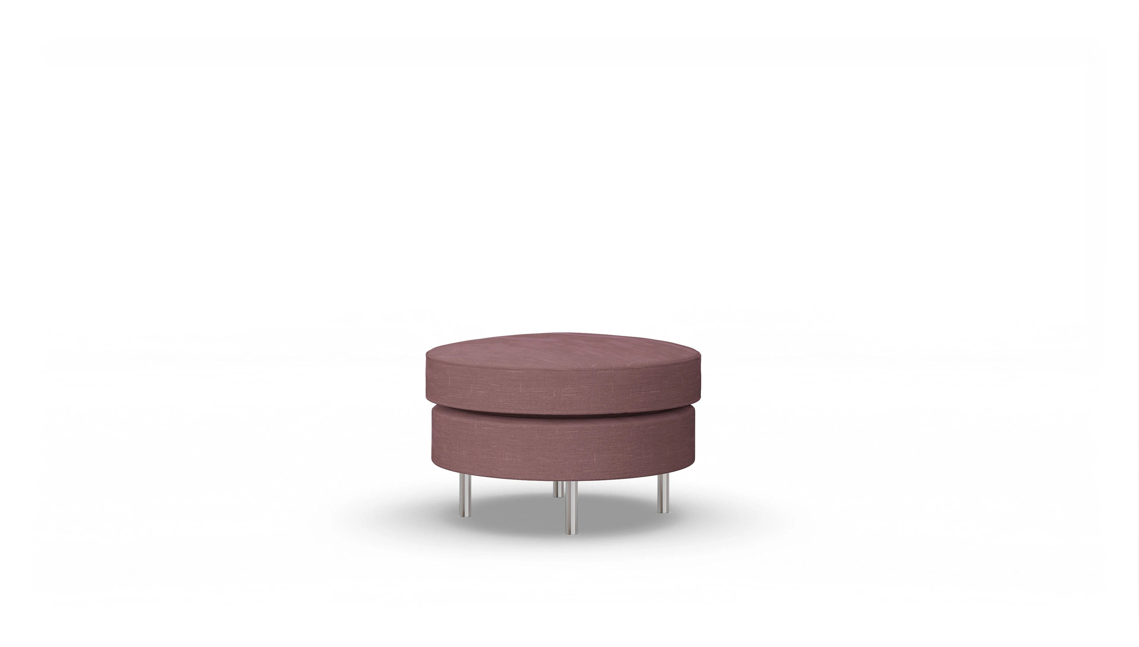 Ansicht des Produktes Silea Hocker in Stoff rot