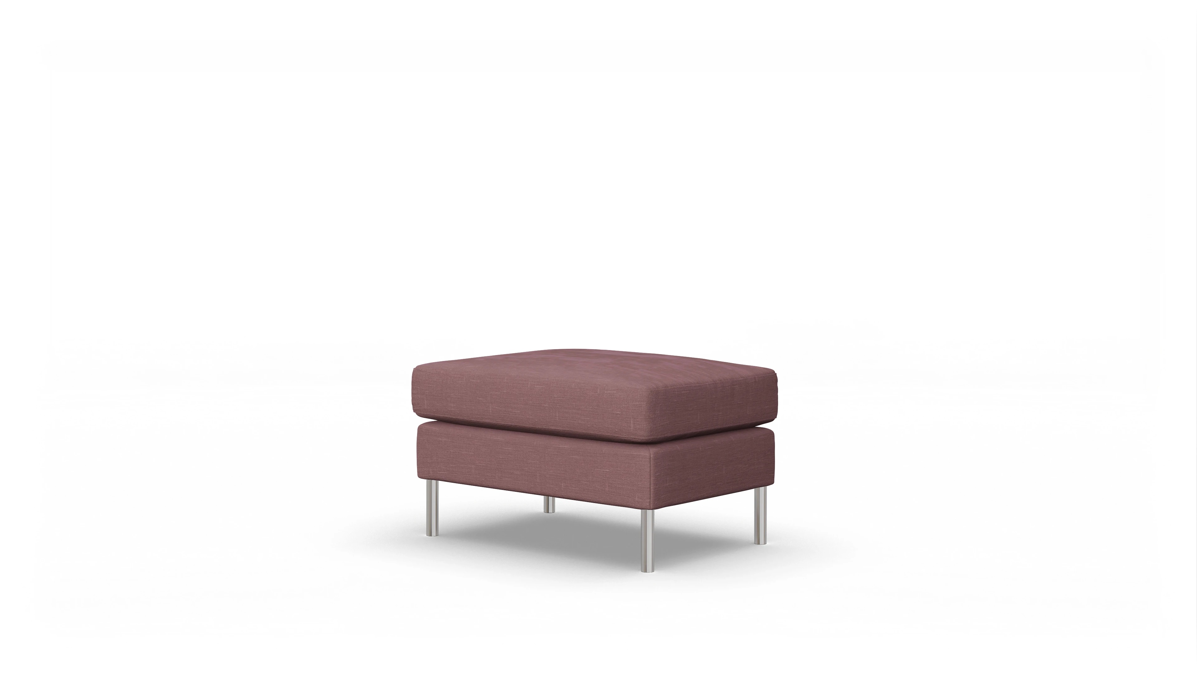 Ansicht des Produktes Silea Hocker in Stoff rot