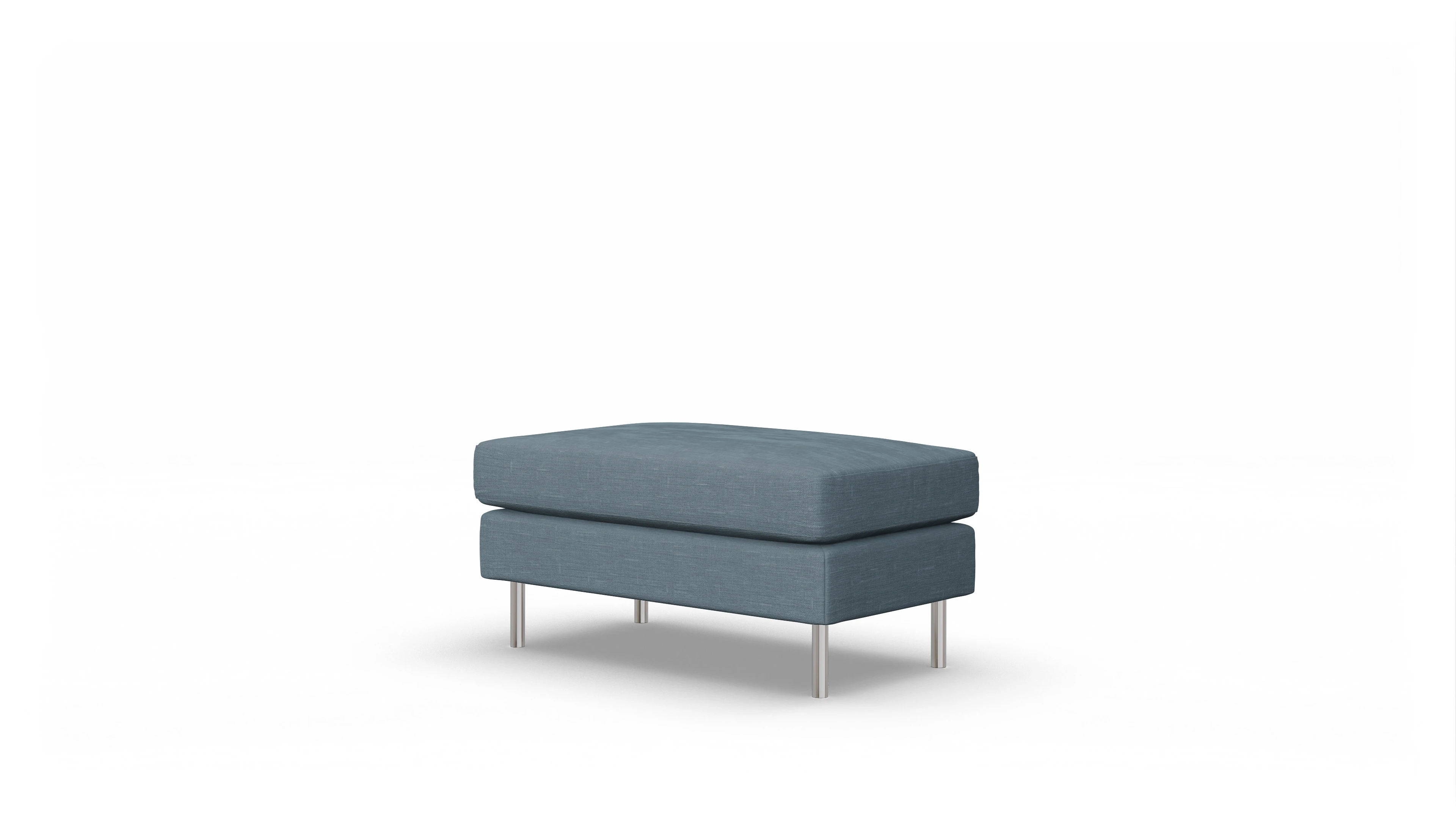 Ansicht des Produktes Silea Hocker in Stoff blau
