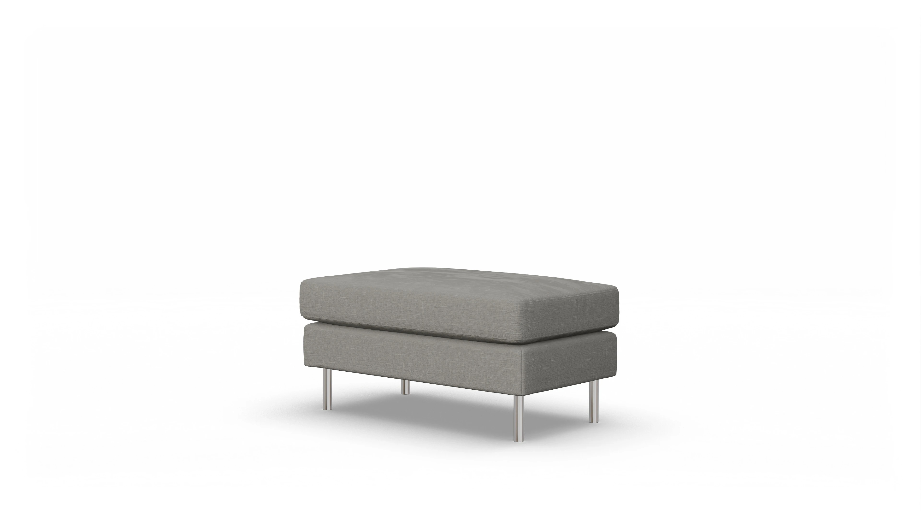 Design-Hocker Silea Ansicht des Produktes Silea Hocker in Stoff grau