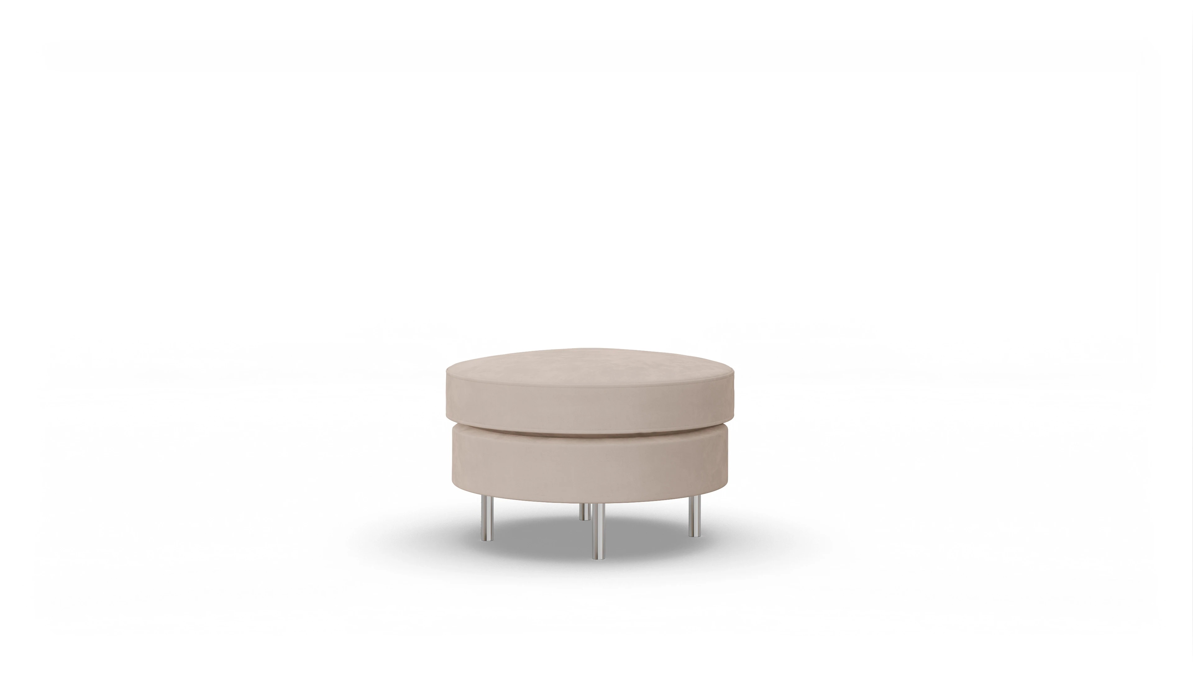 Ansicht des Produktes Silea Hocker in Samt beige