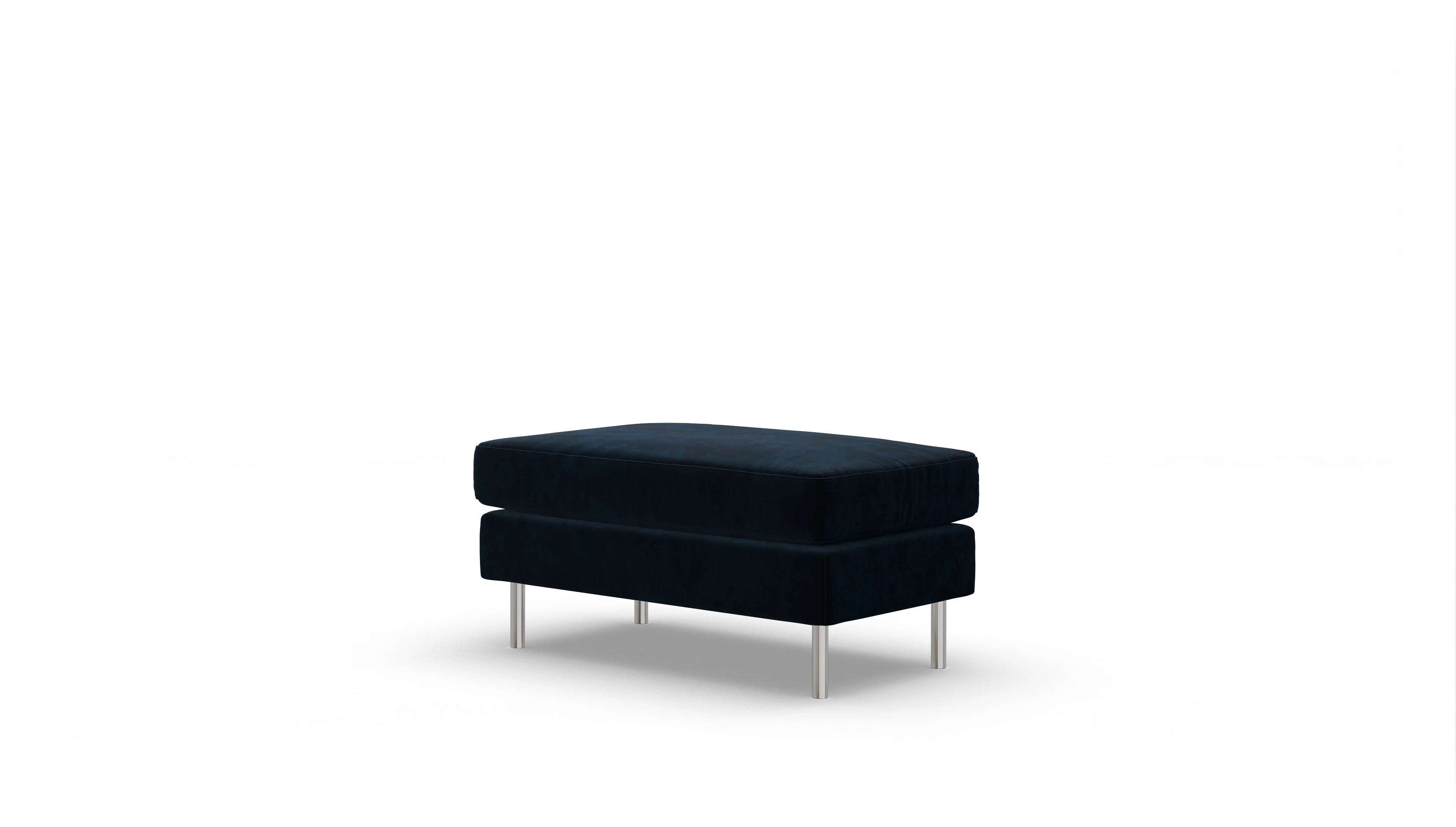 Design-Hocker Silea Ansicht des Produktes Silea Hocker in Samt blau