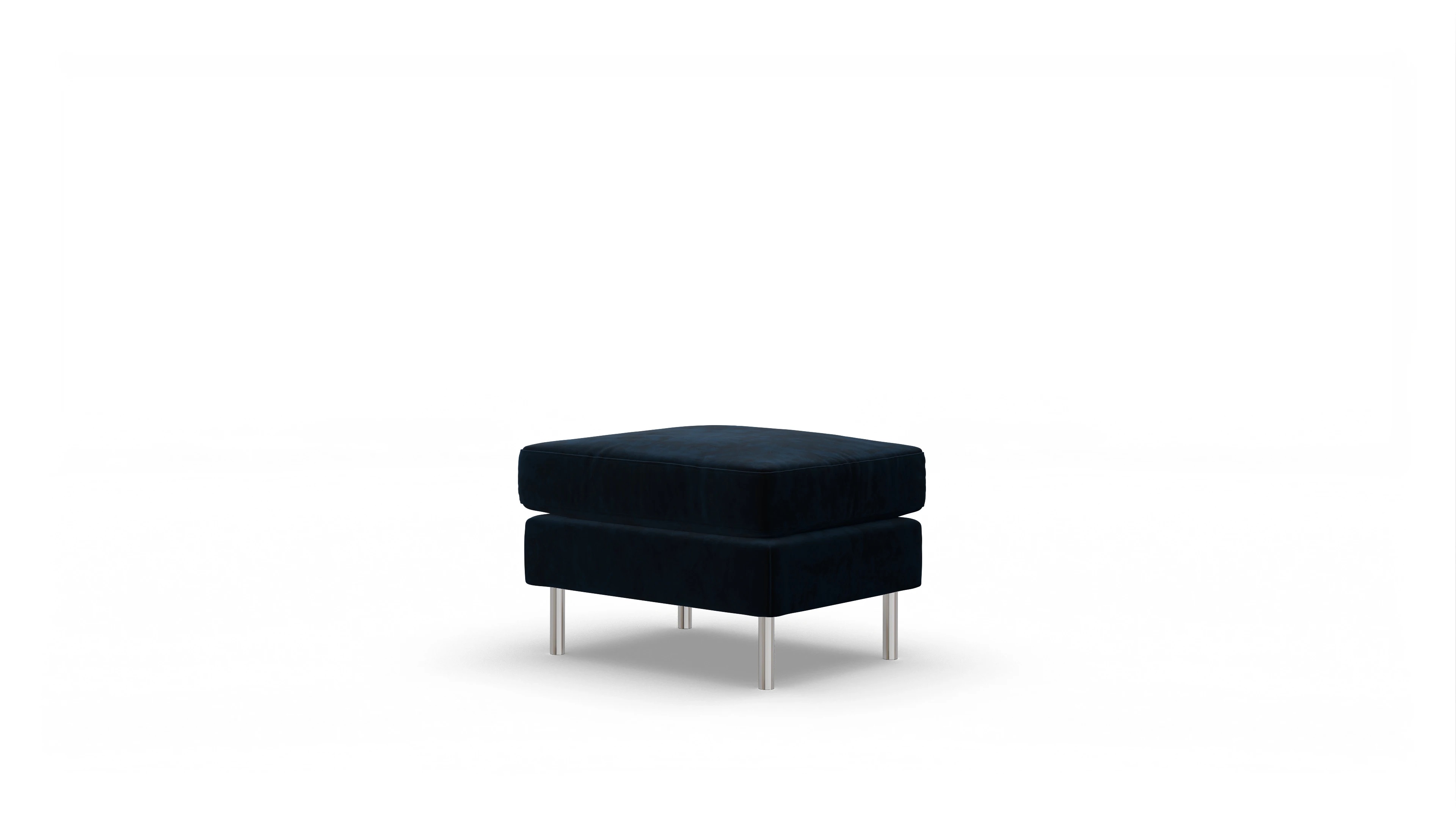 Design-Hocker Silea Ansicht des Produktes Silea Hocker in Samt blau