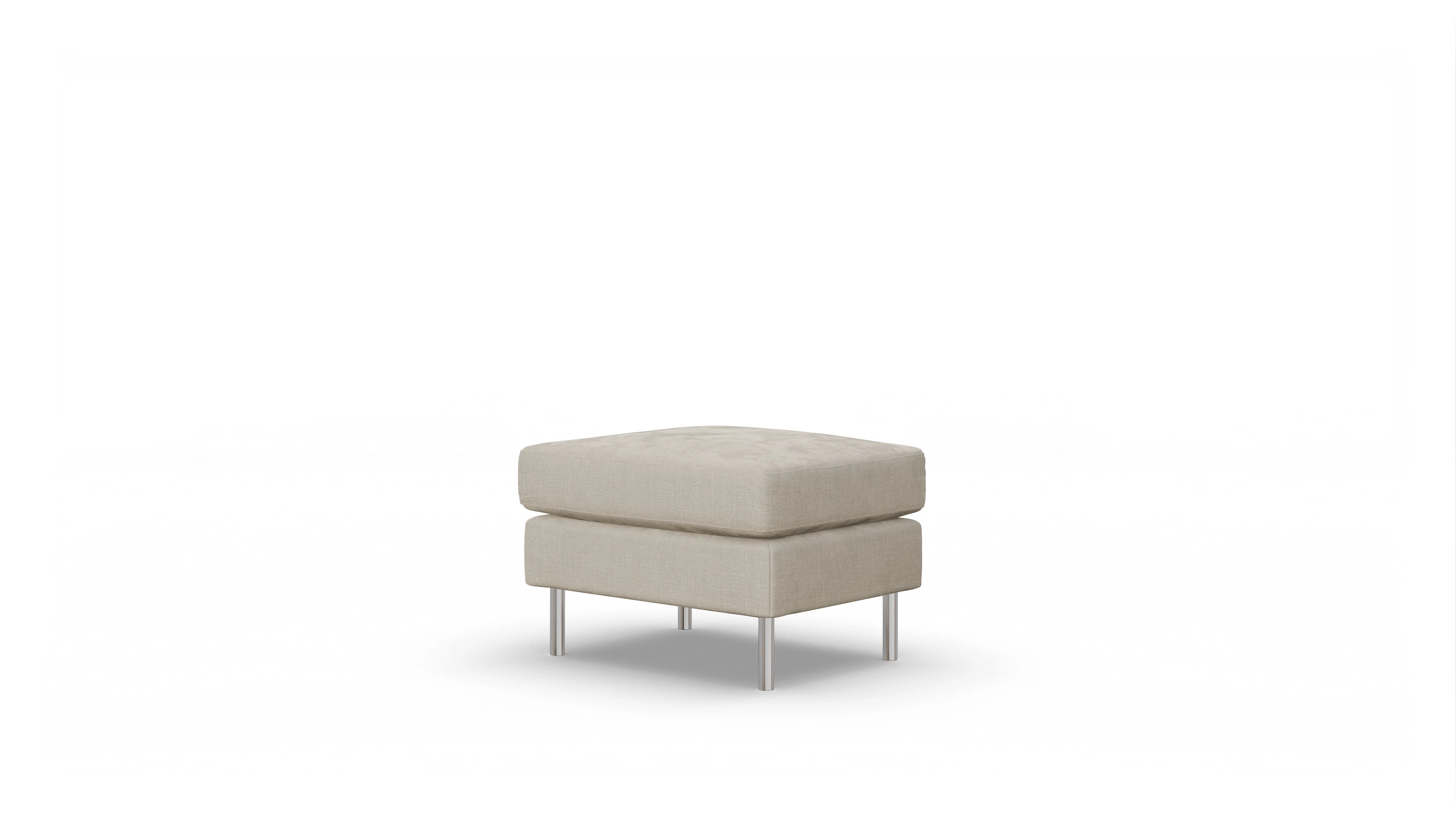 Ansicht des Produktes Silea Hocker in Stoff beige