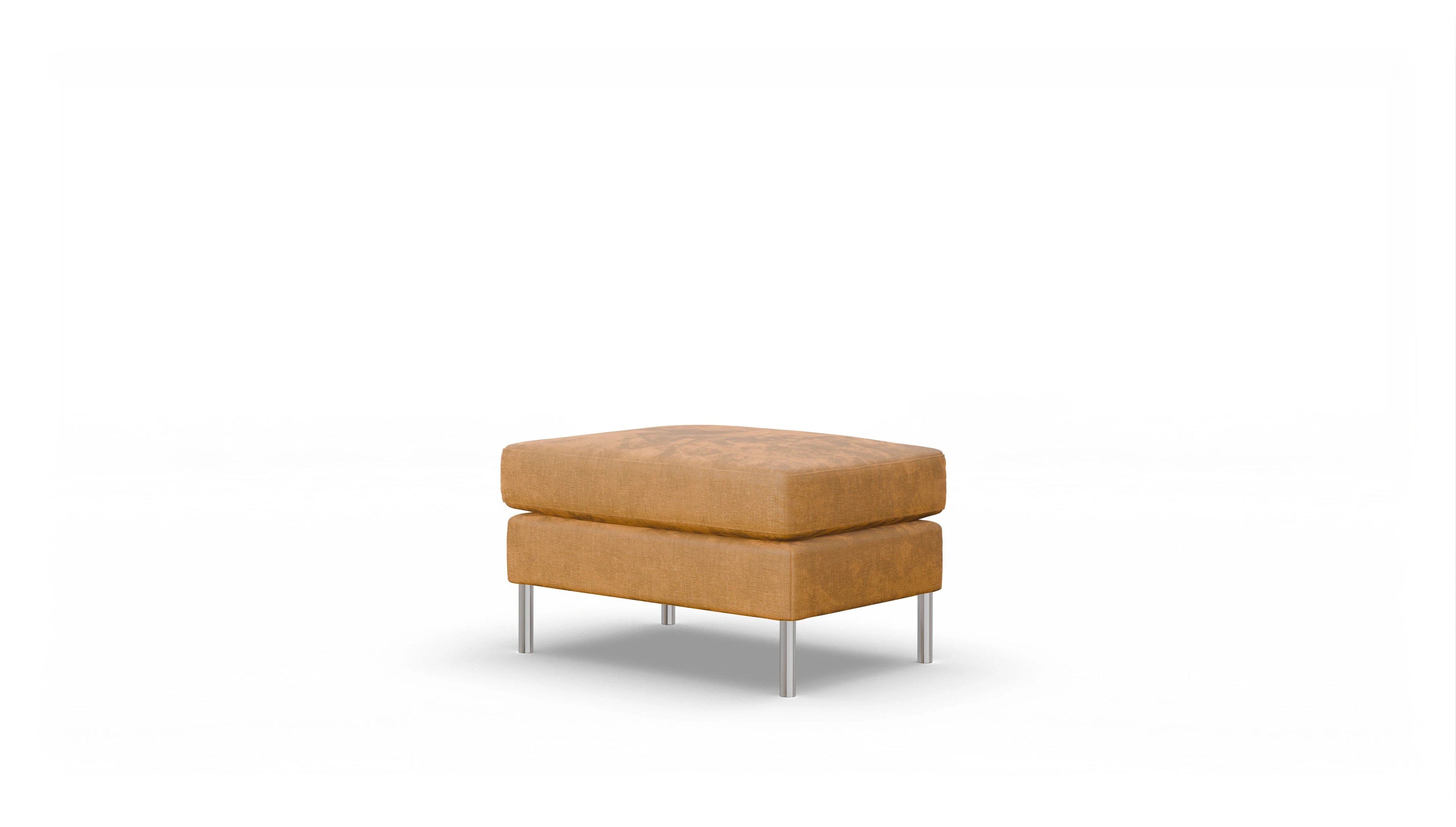 Design-Hocker Silea Ansicht des Produktes Silea Hocker in Stoff braun