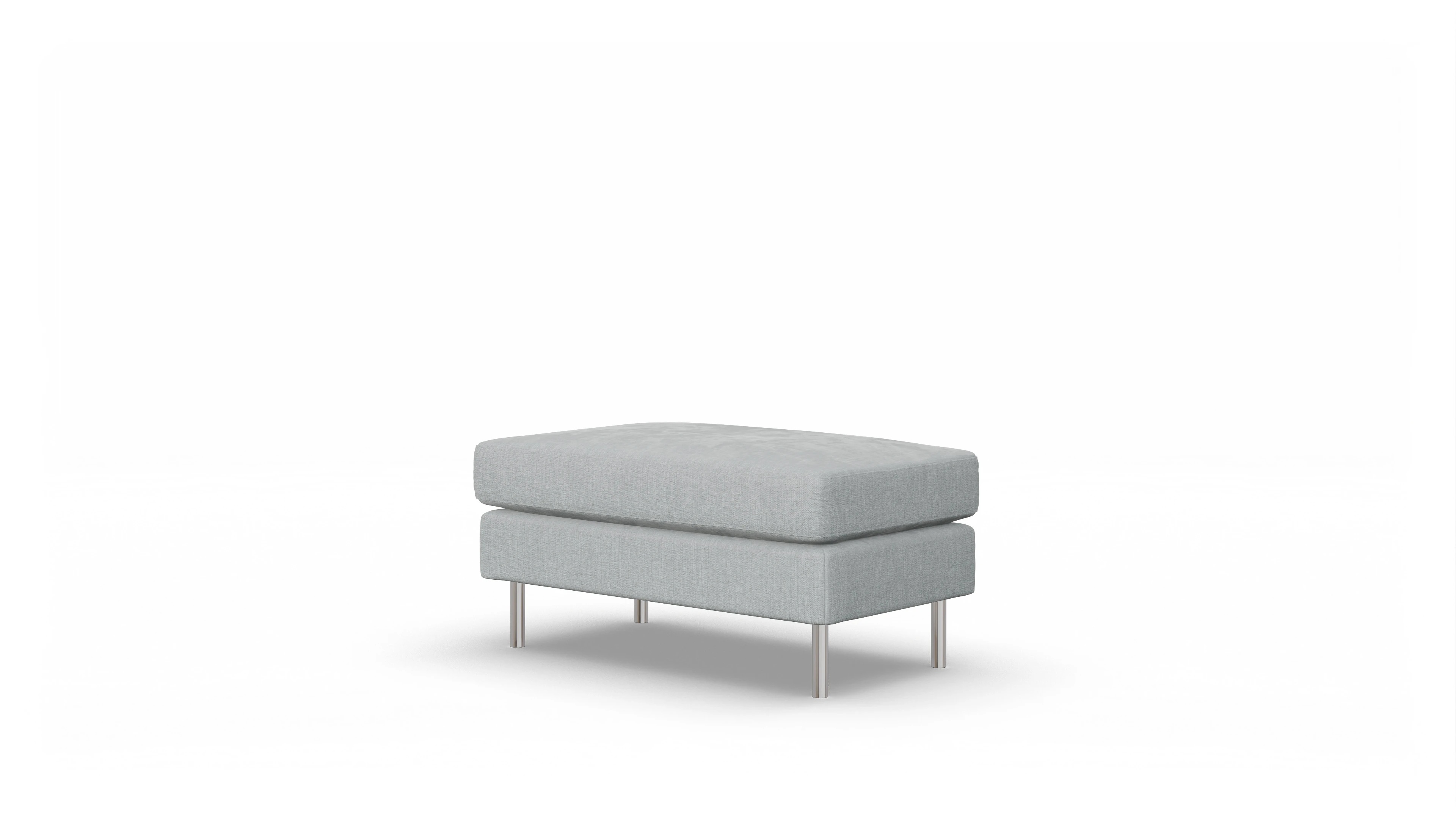 Ansicht des Produktes Silea Hocker in Stoff grau