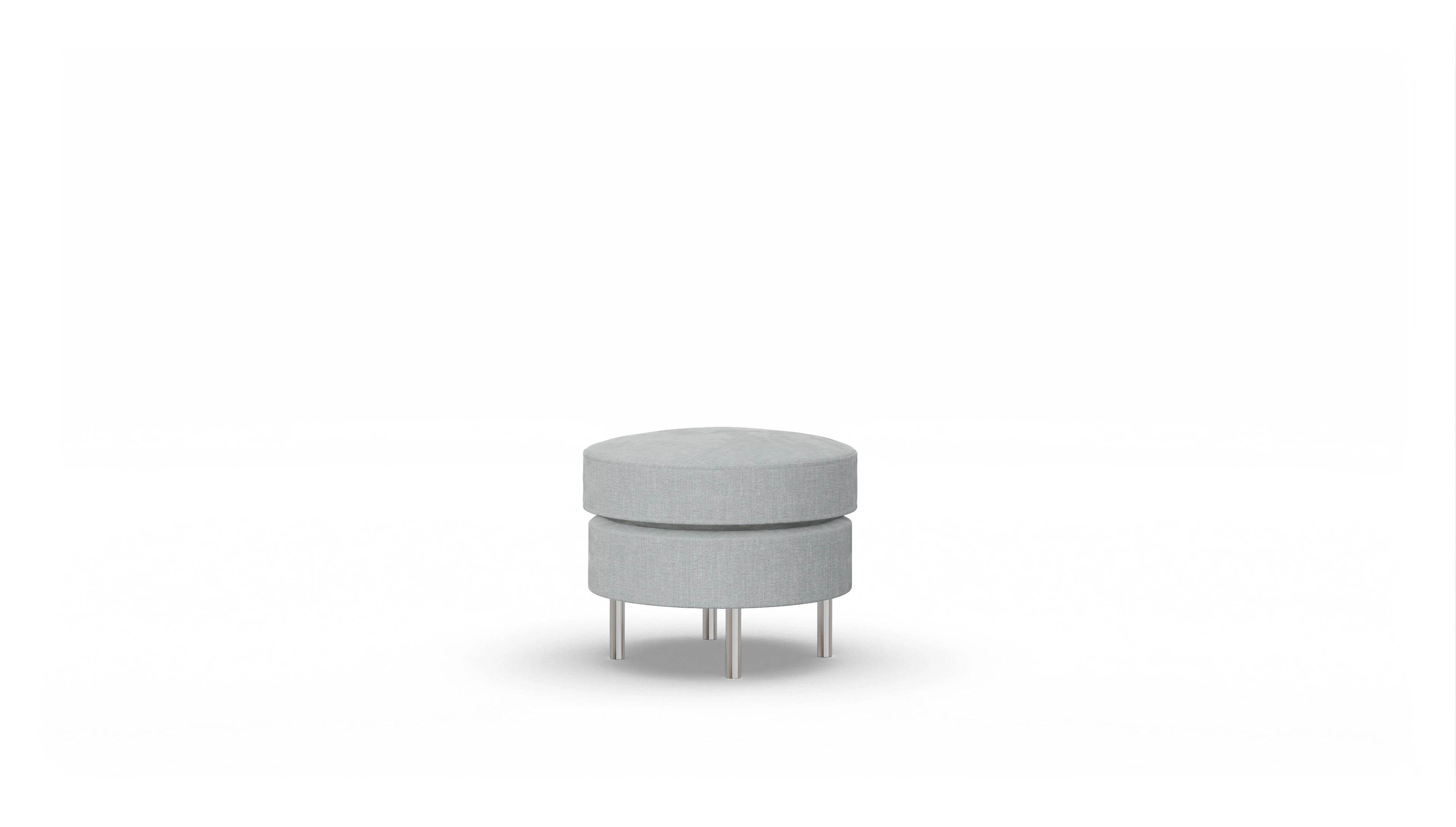 Ansicht des Produktes Silea Hocker in Stoff grau
