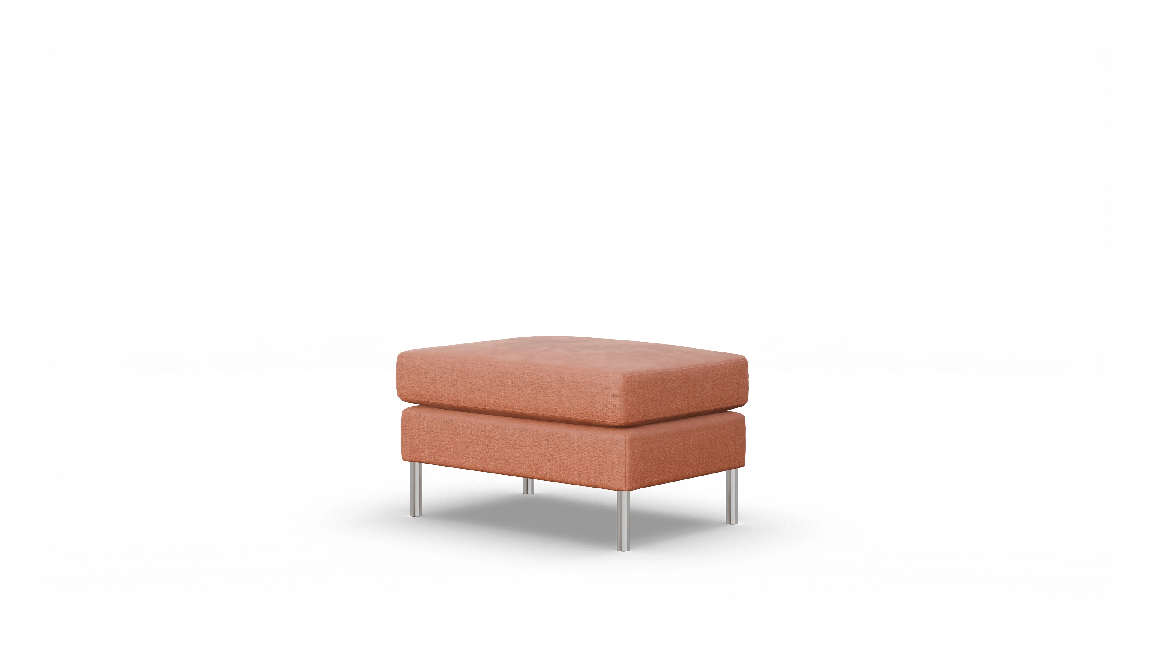 Ansicht des Produktes Silea Hocker in Stoff orange