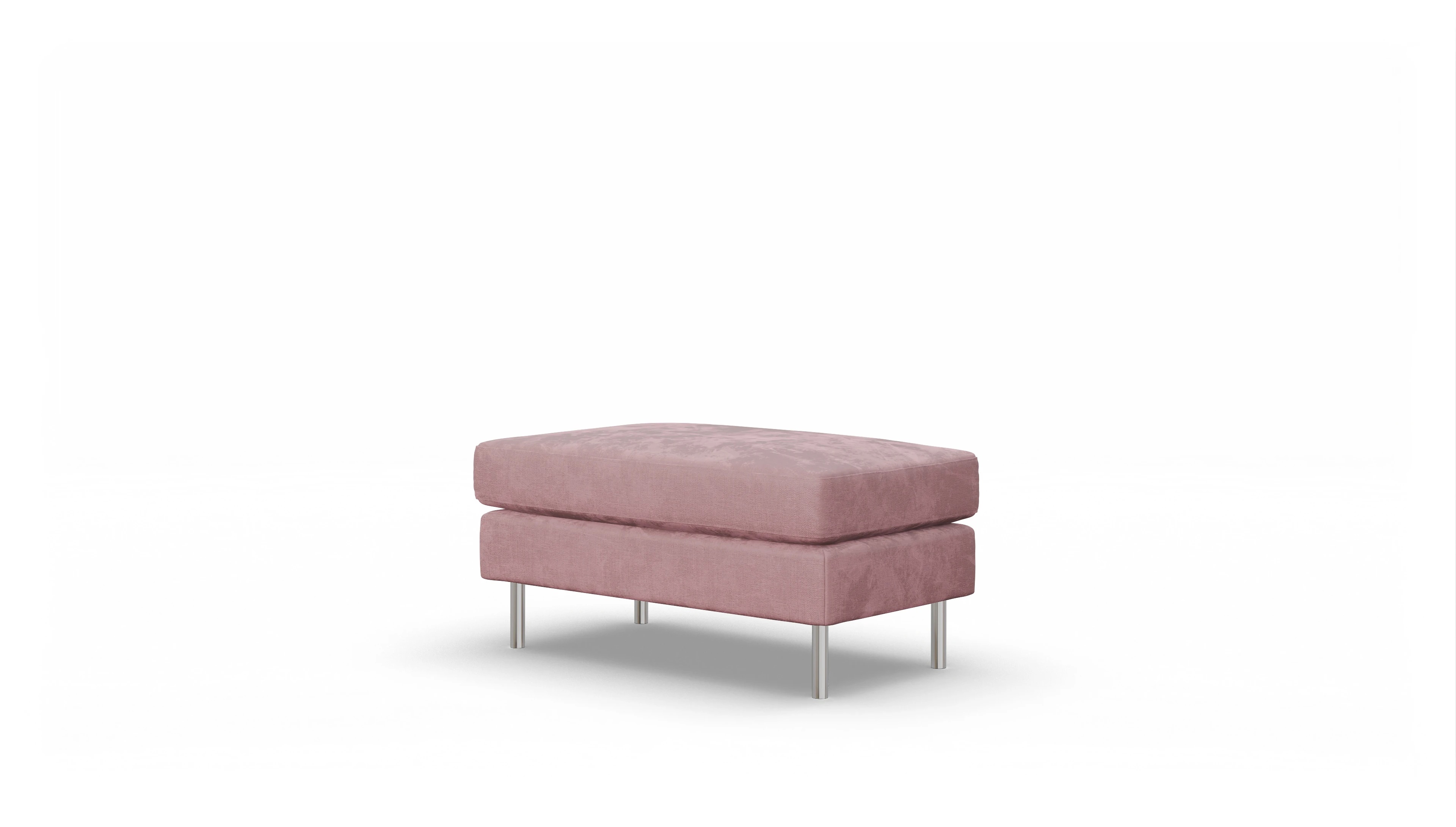 Design-Hocker Silea Ansicht des Produktes Silea Hocker in Stoff rot