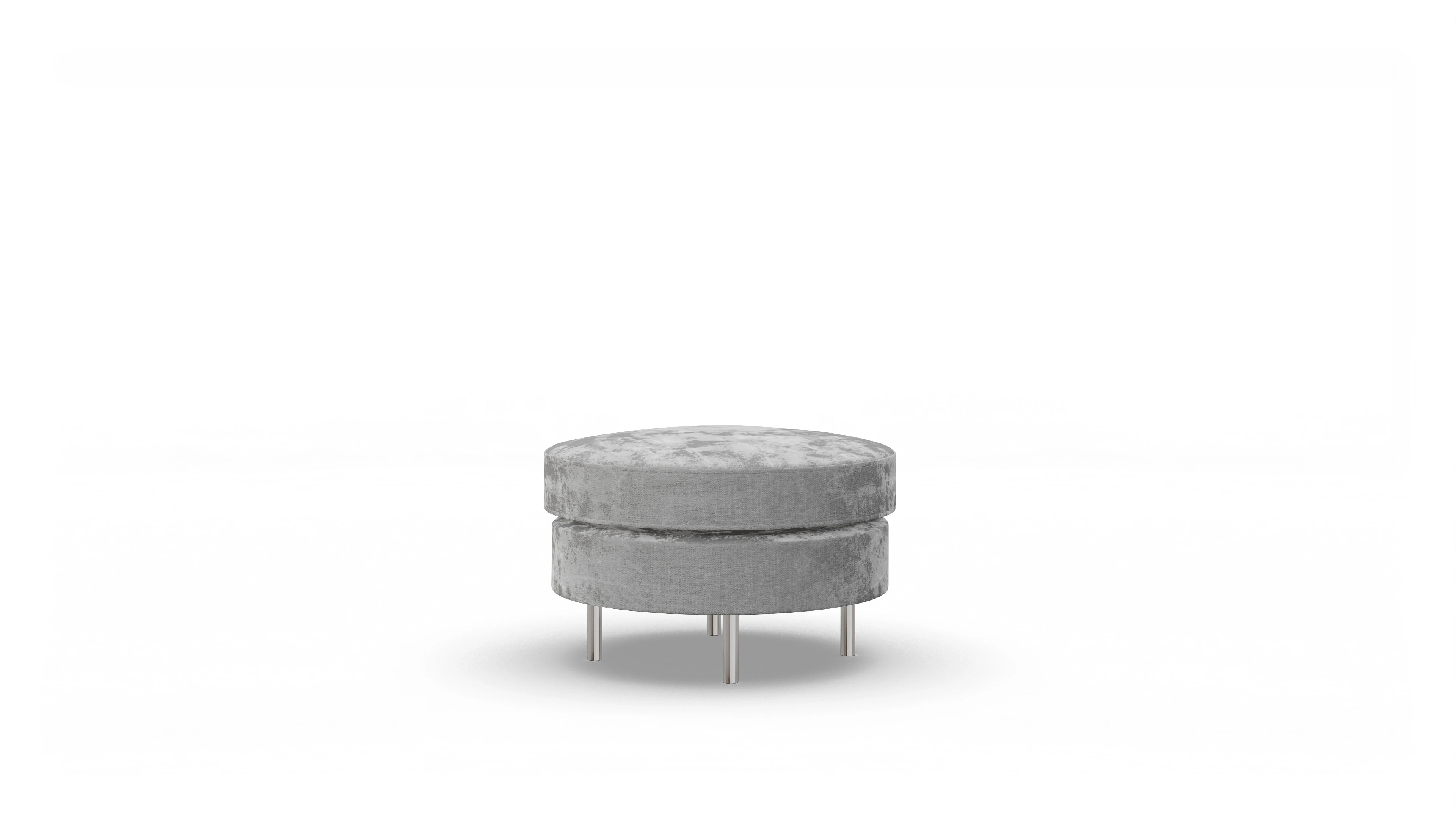 Ansicht des Produktes Silea Hocker in Stoff grau