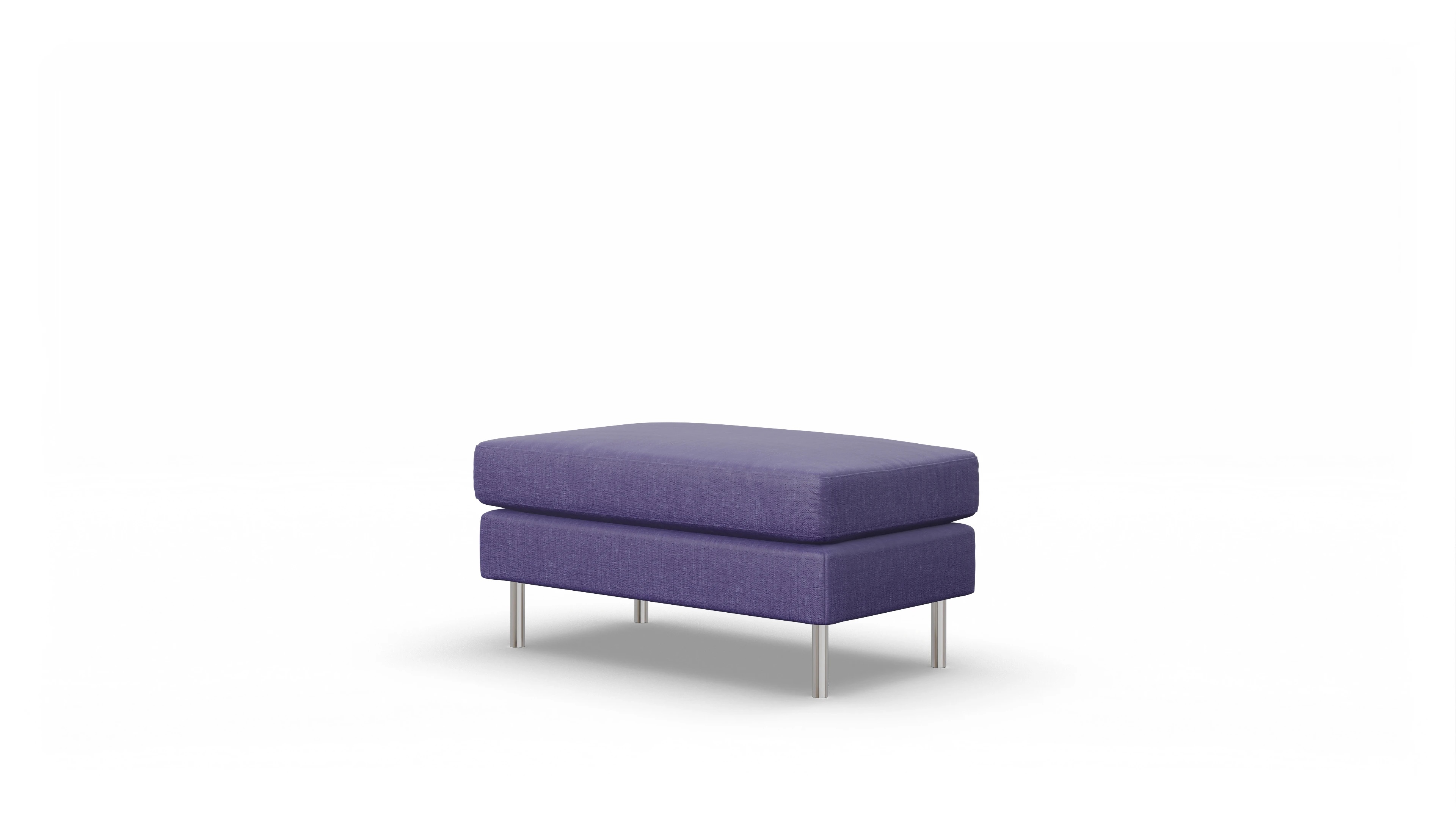 Design-Hocker Silea Ansicht des Produktes Silea Hocker in Stoff blau