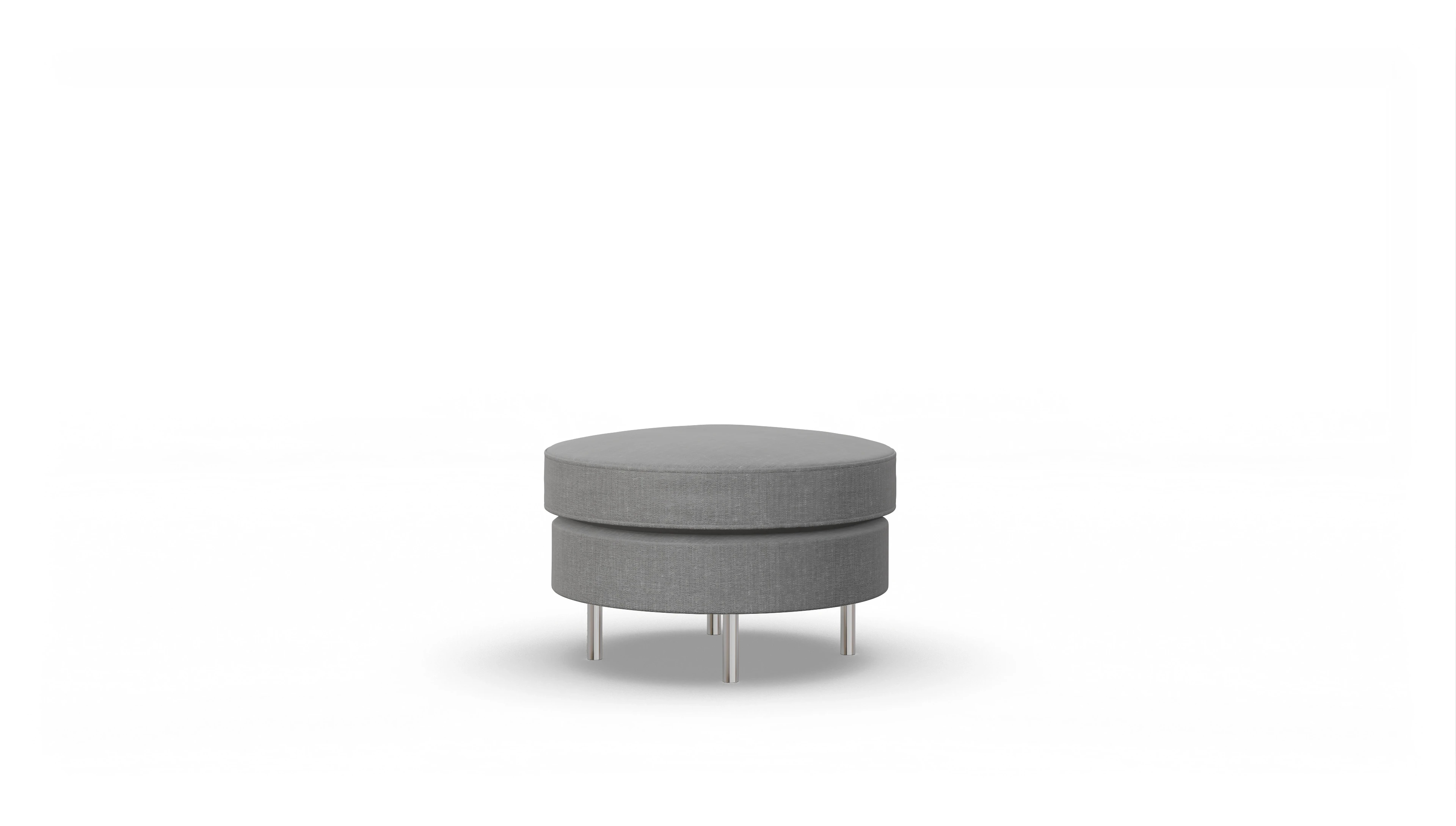 Ansicht des Produktes Silea Hocker in Stoff grau