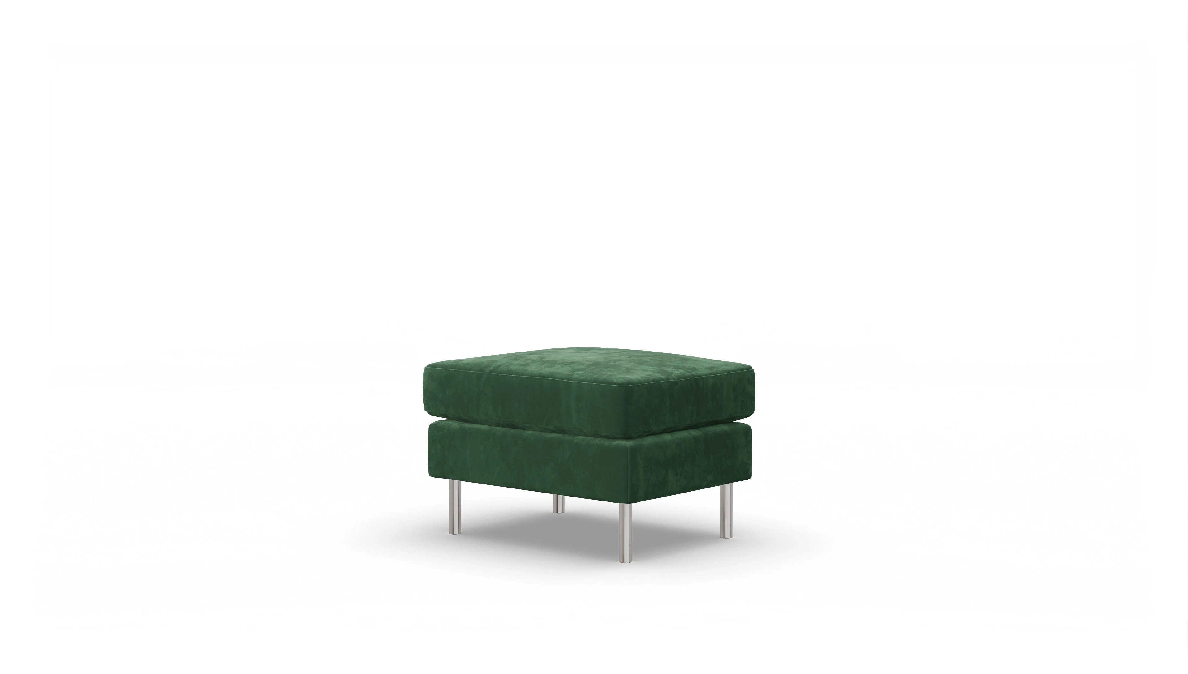 Design-Hocker Silea Ansicht des Produktes Silea Hocker in Samt grün