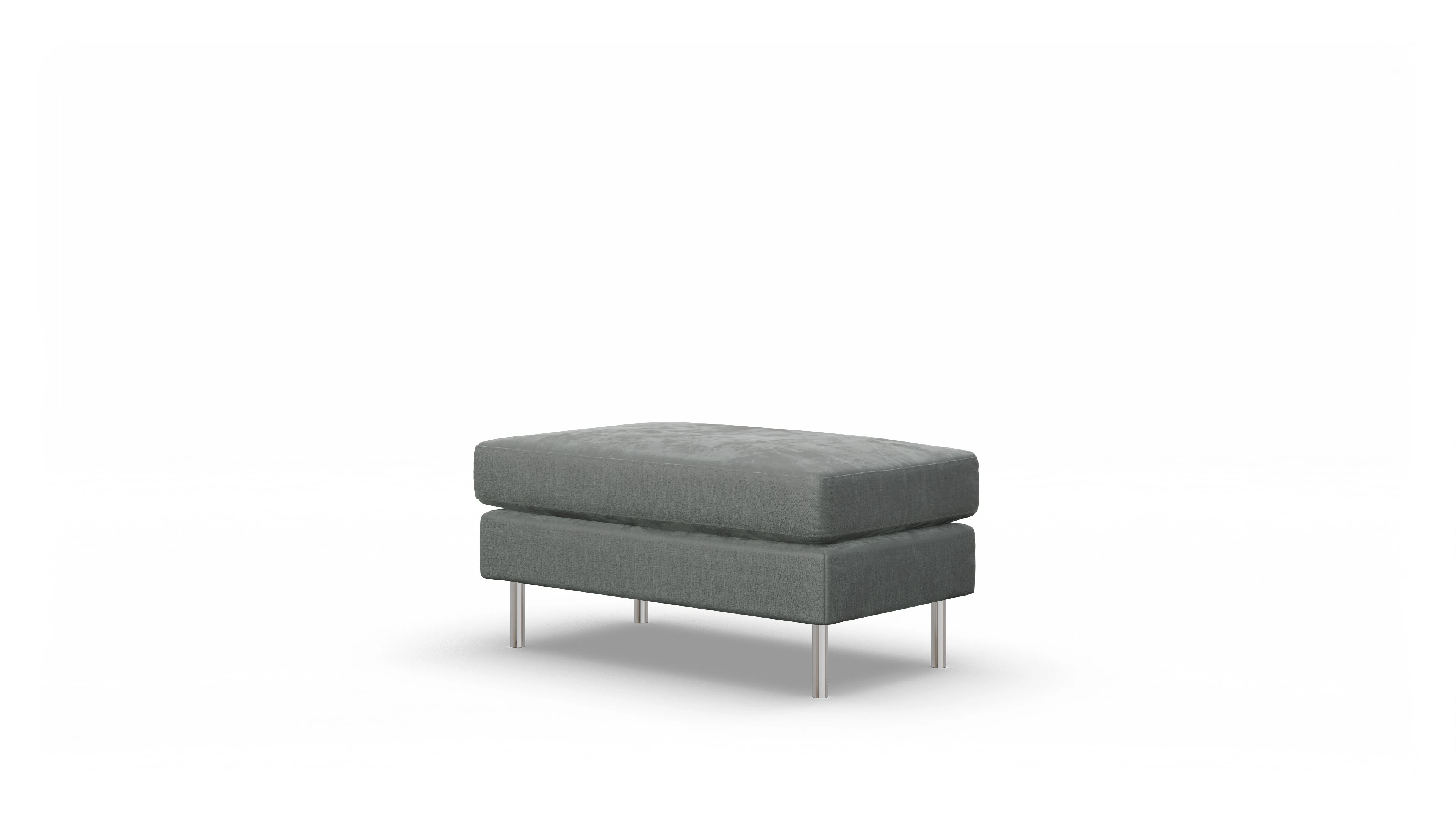 Ansicht des Produktes Silea Hocker in Stoff grau